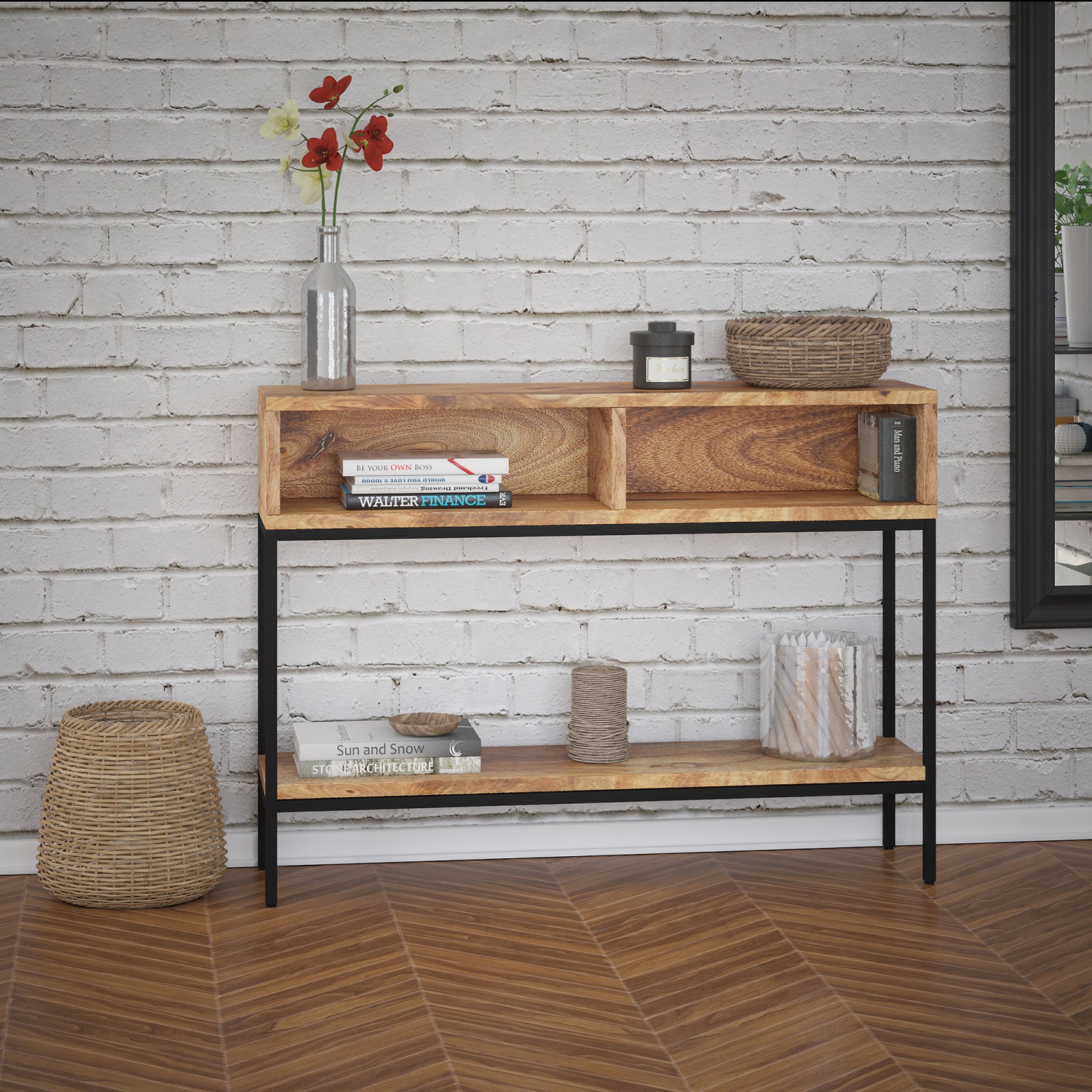 Viva Lifestyle Furiture CONSOLE TABLE - NATURAL BURNT