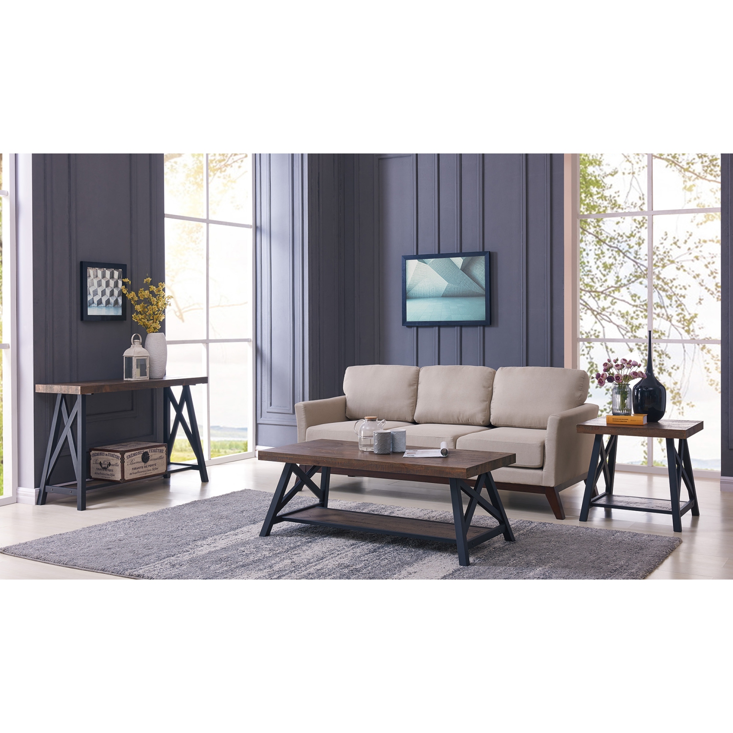 Viva Lifestyle Furiture COFFEE TABLE - RUSTIC OAK