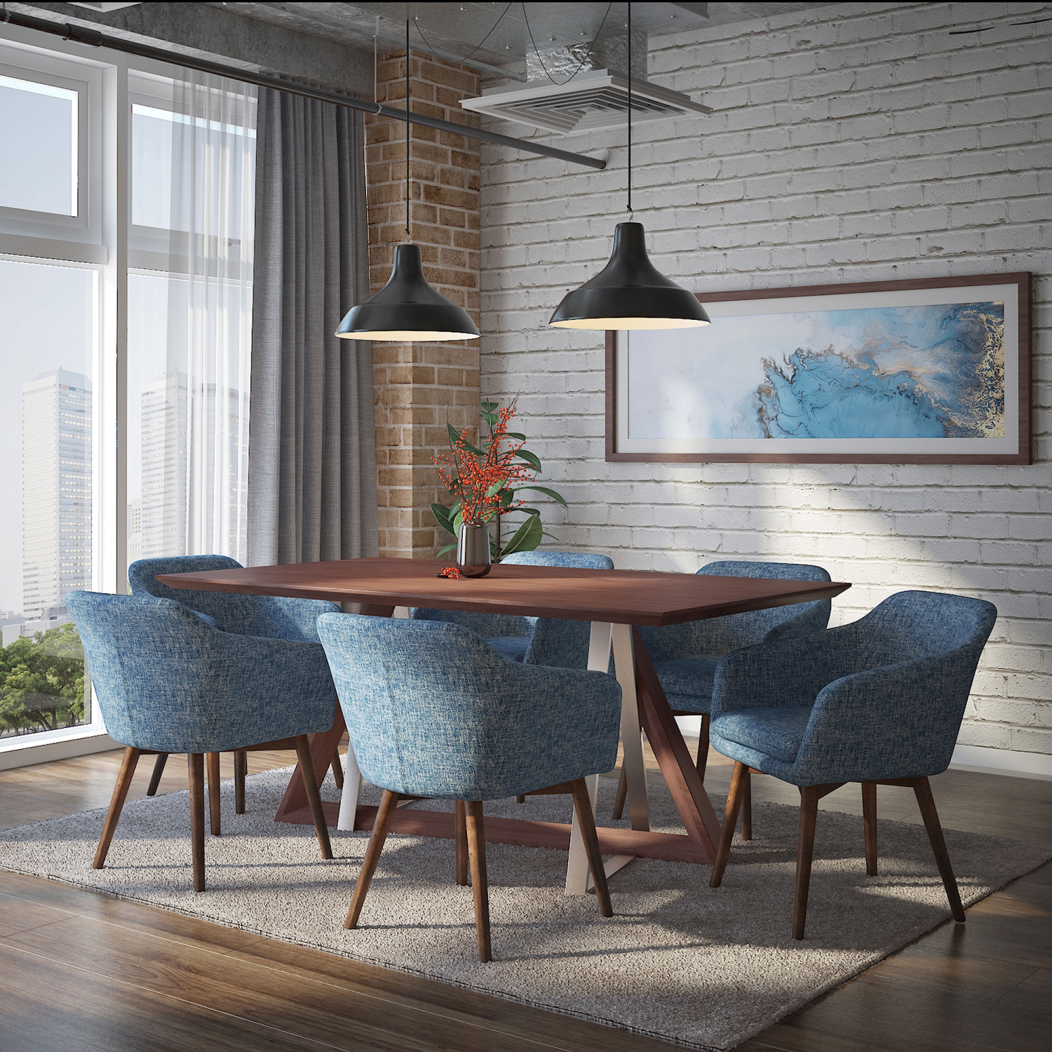 Viva Lifestyle Furiture ACCENT/DINING CHAIR - BLUE BLEND