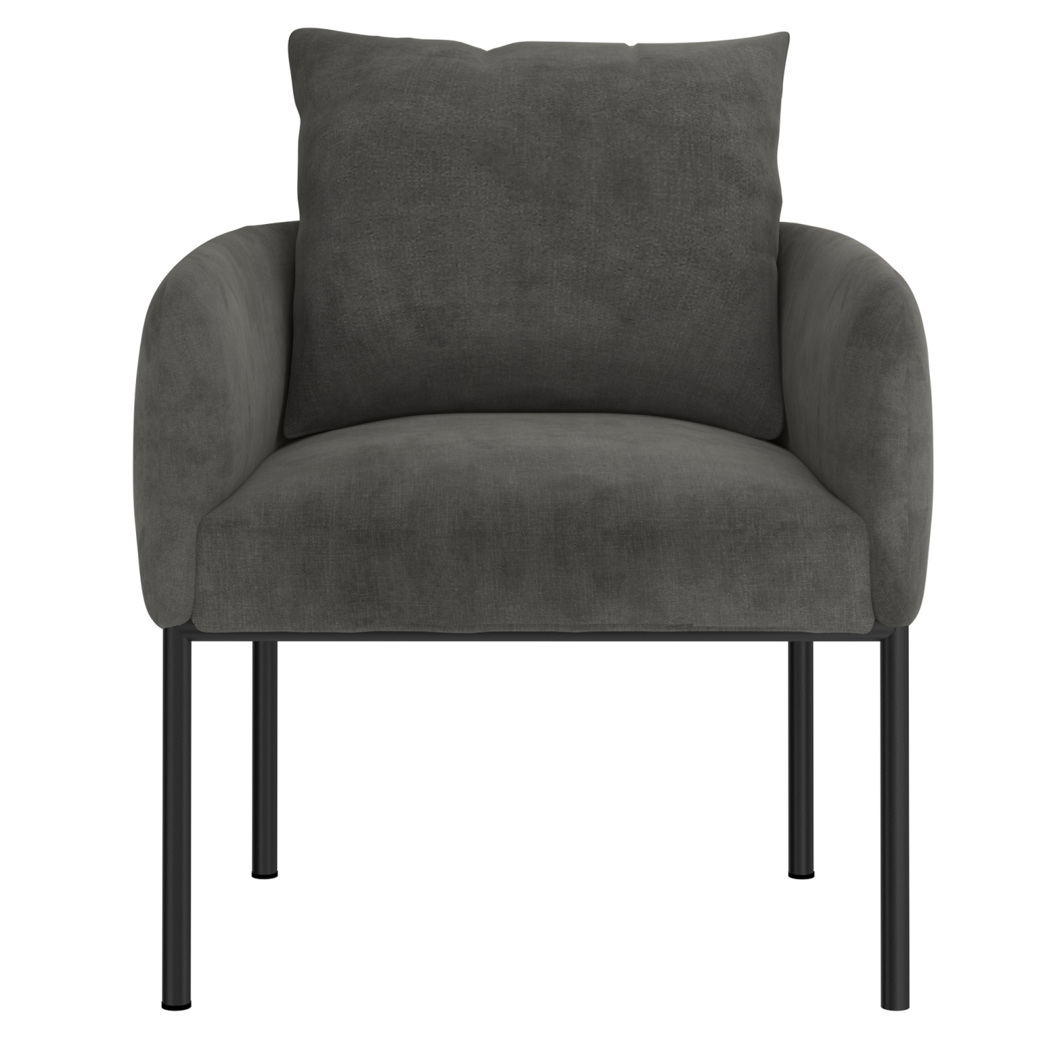 Viva Lifestyle Furiture ACCENT CHAIR - CHARCOAL/BK LEG
