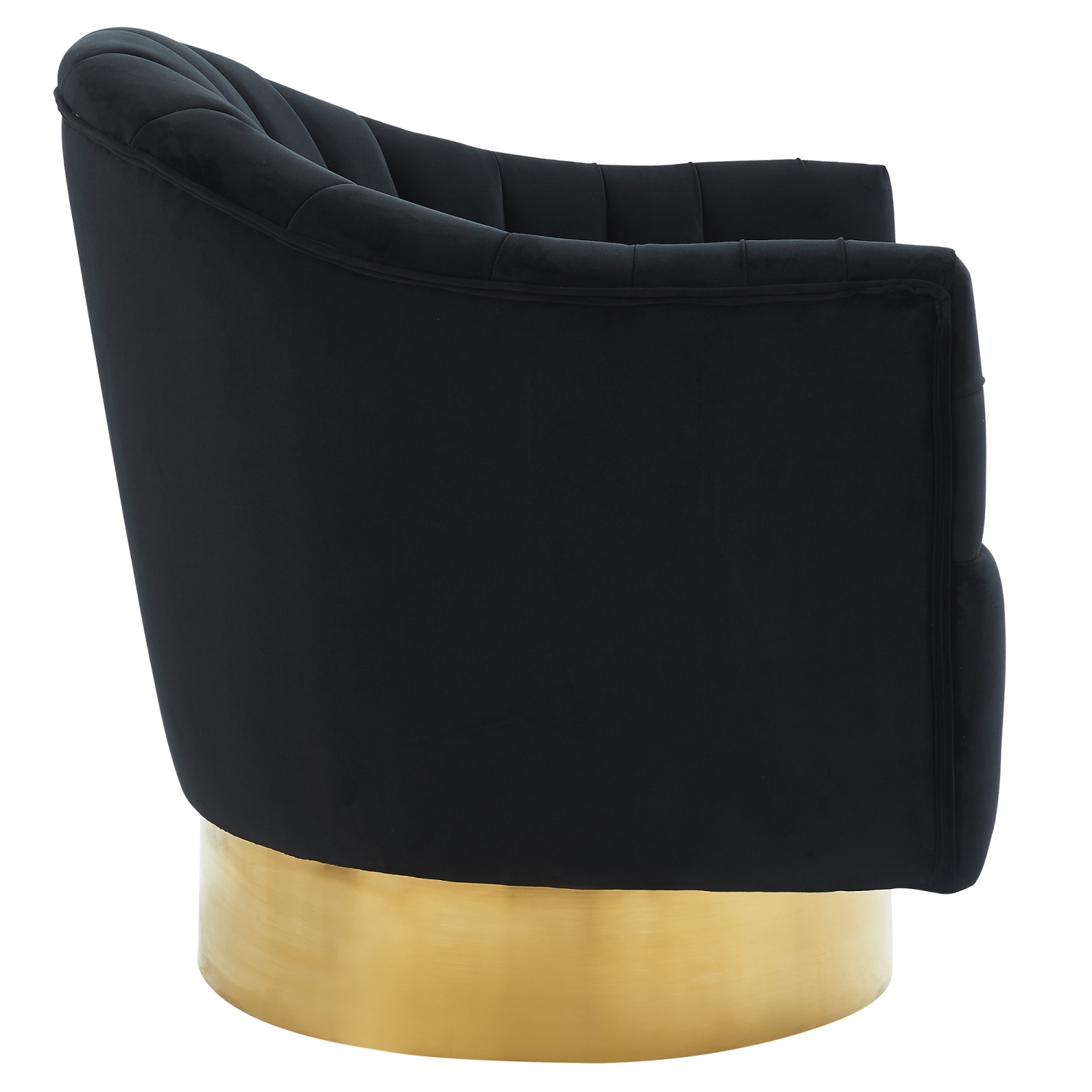 Viva Lifestyle Furiture SWIVEL ACCENT CHAIR - BLACK/GOLD