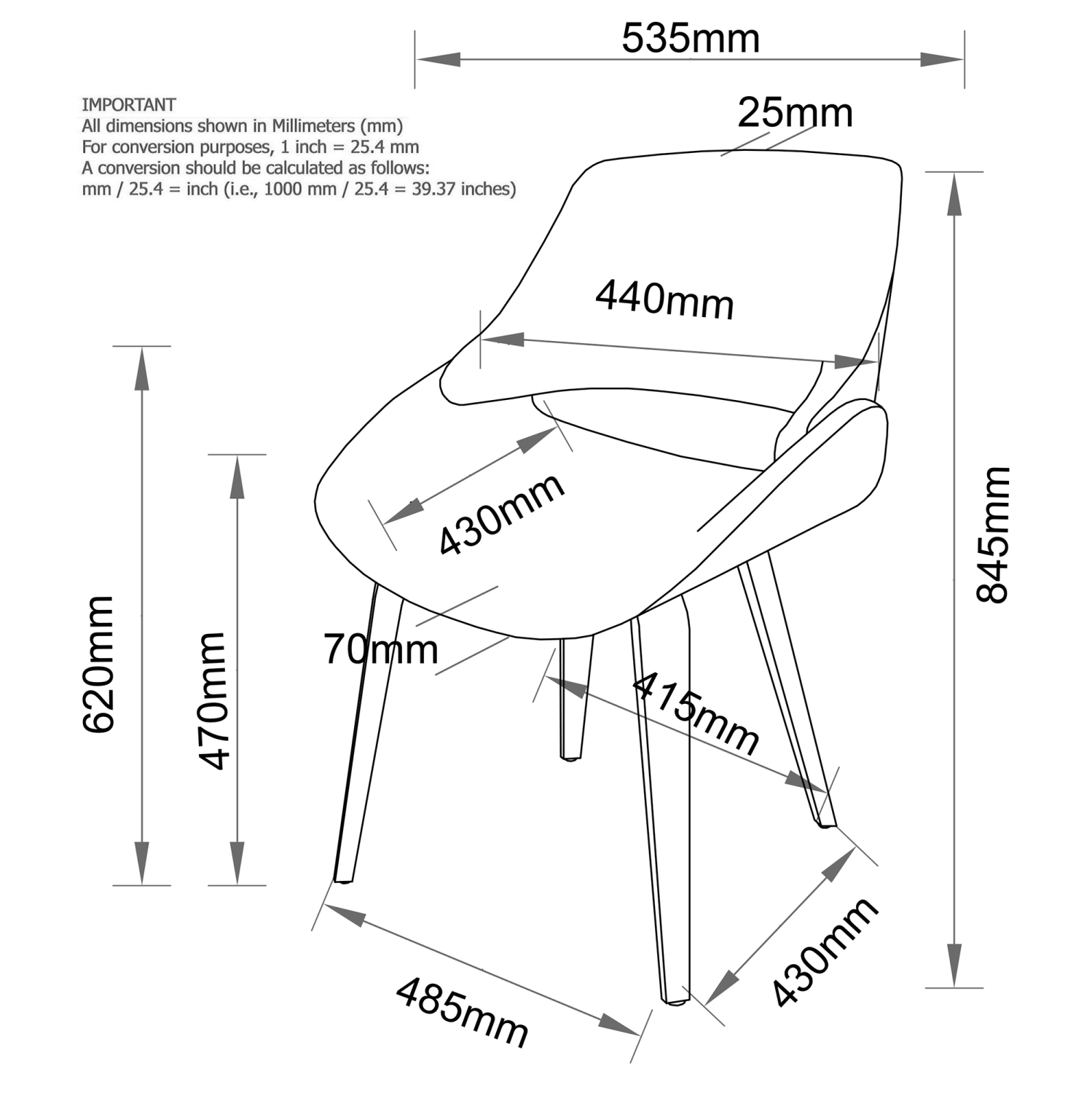 Viva Lifestyle Furiture ACCENT CHAIR - BROWN