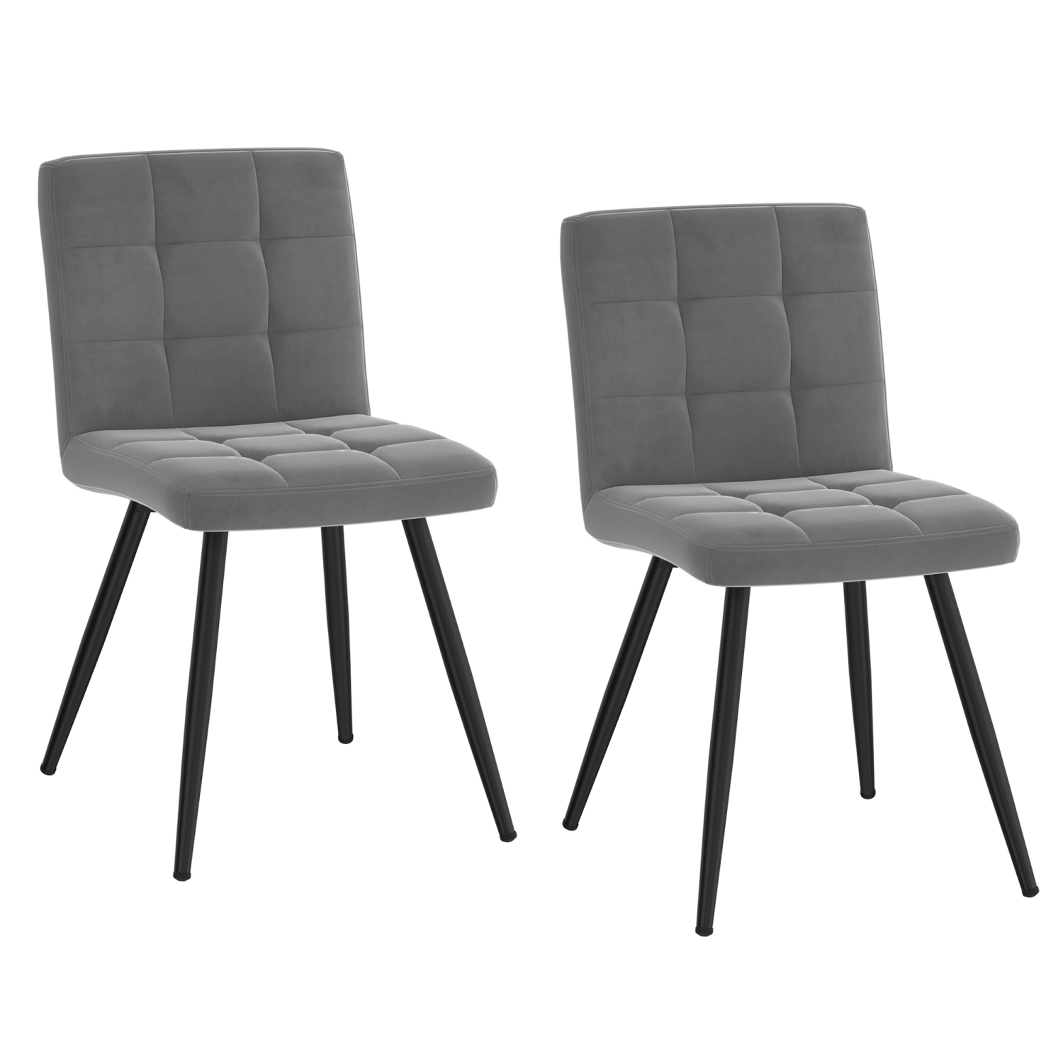 Viva Lifestyle Furiture SIDE CHAIR, SET OF 2 - GREY
