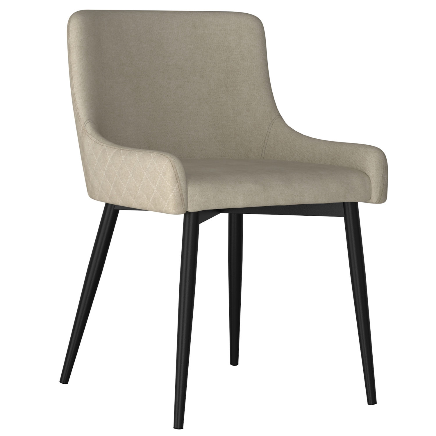 Viva Lifestyle Furiture SIDE CHAIR, SET OF 2 - BEIGE/BLACK LEG