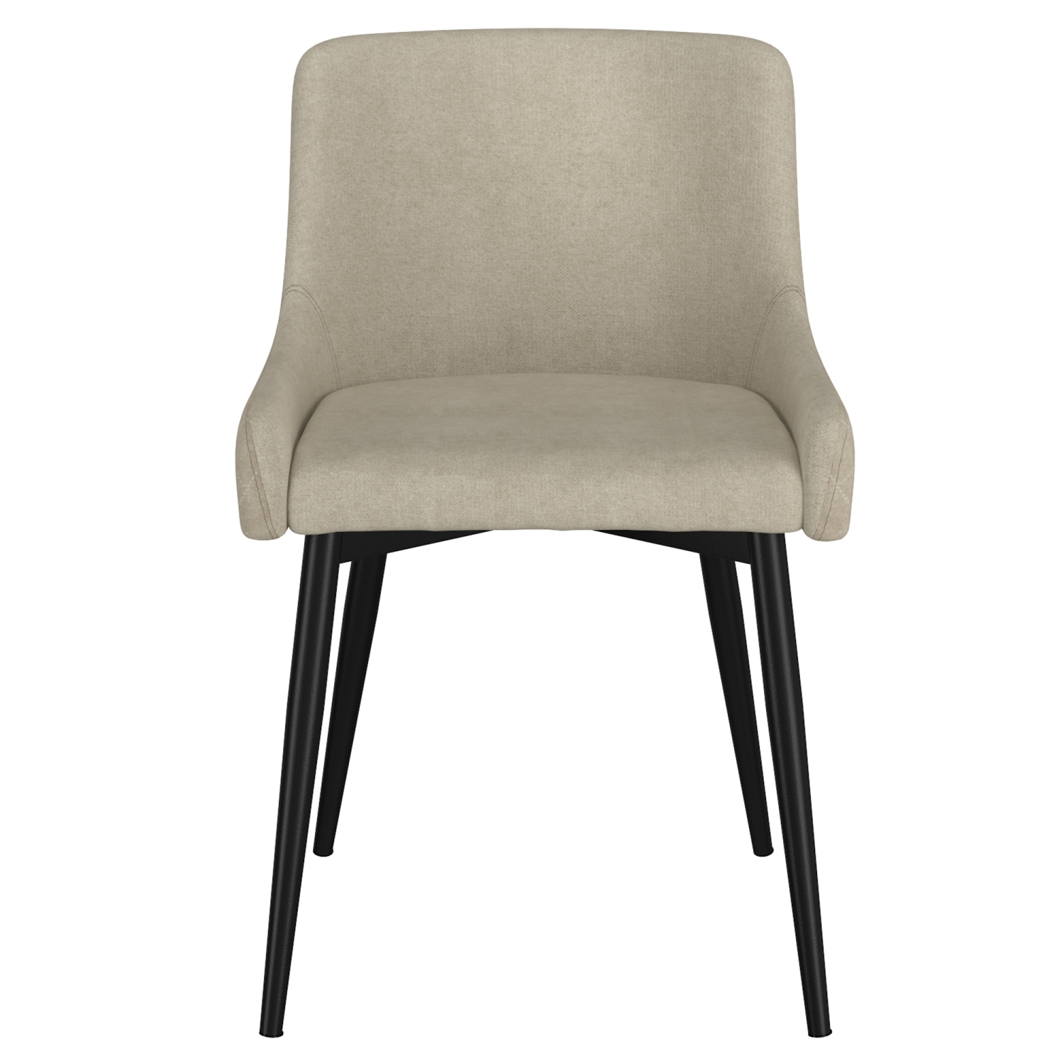 Viva Lifestyle Furiture SIDE CHAIR, SET OF 2 - BEIGE/BLACK LEG