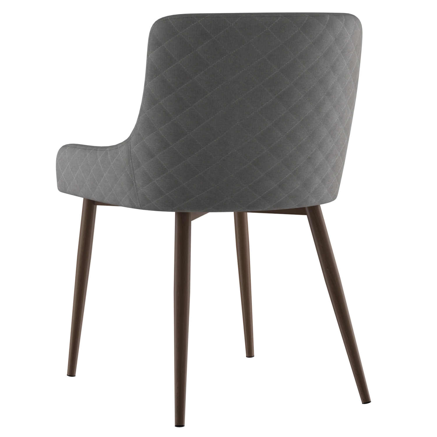 Viva Lifestyle Furiture SIDE CHAIR, SET OF 2 - GREY/WALNUT LEG