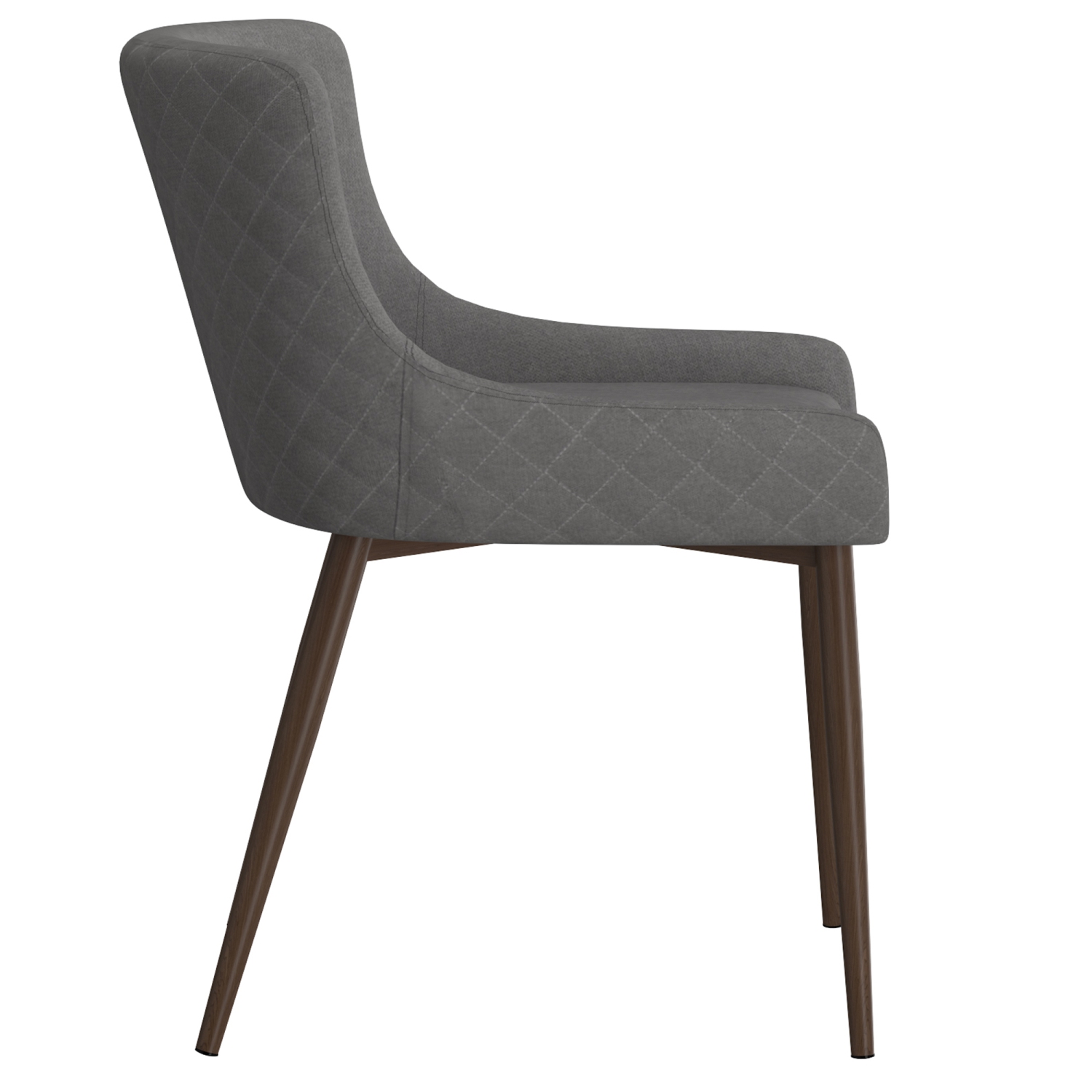 Viva Lifestyle Furiture SIDE CHAIR, SET OF 2 - GREY/WALNUT LEG