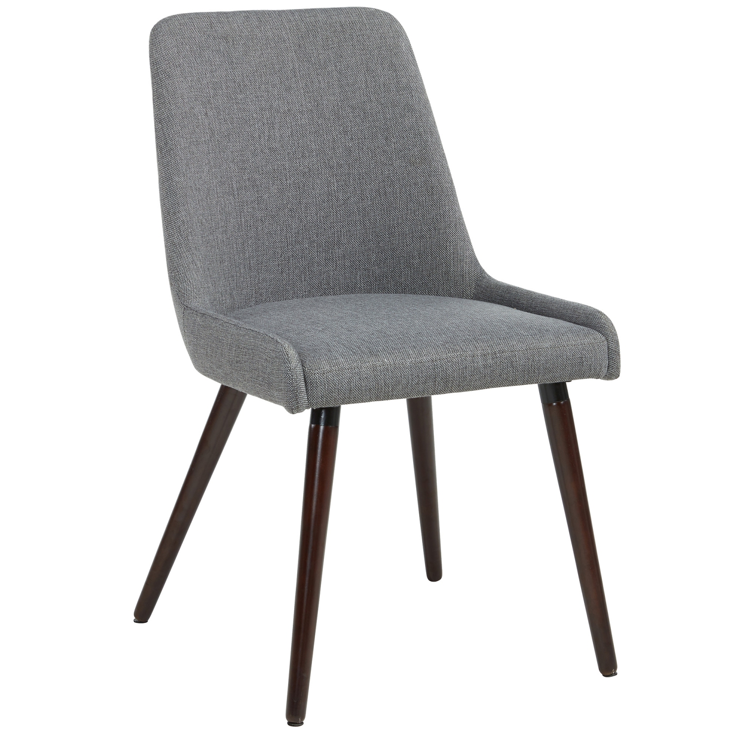 Viva Lifestyle Furiture SIDE CHAIR, SET OF 2 - DARK GREY/WALNUT LEG