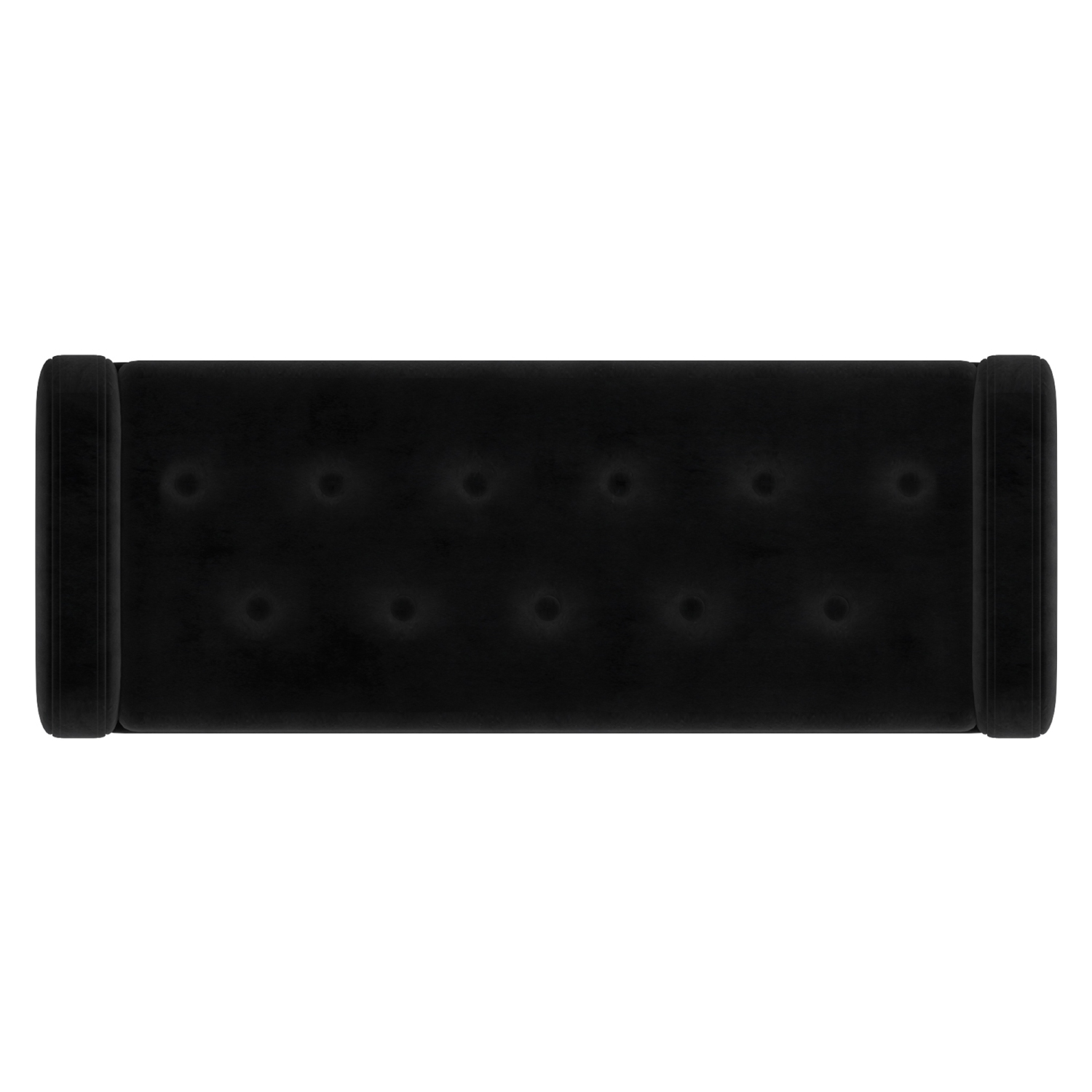 Viva Lifestyle Furiture STORAGE OTTOMAN - BLACK/GOLD LEG