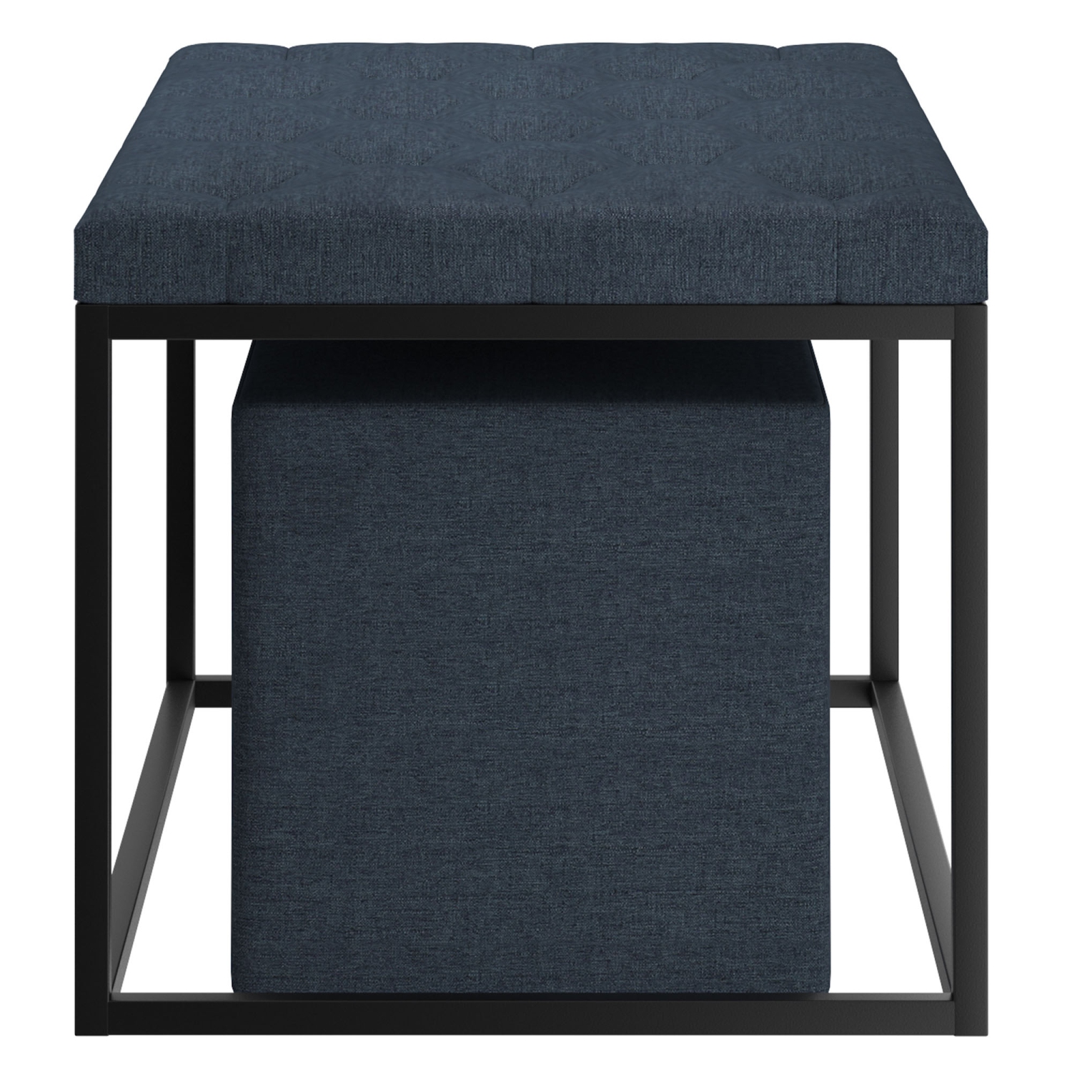 Viva Lifestyle Furiture 3PC RECTANGULAR COCKTAIL OTTOMAN - GREY BLUE