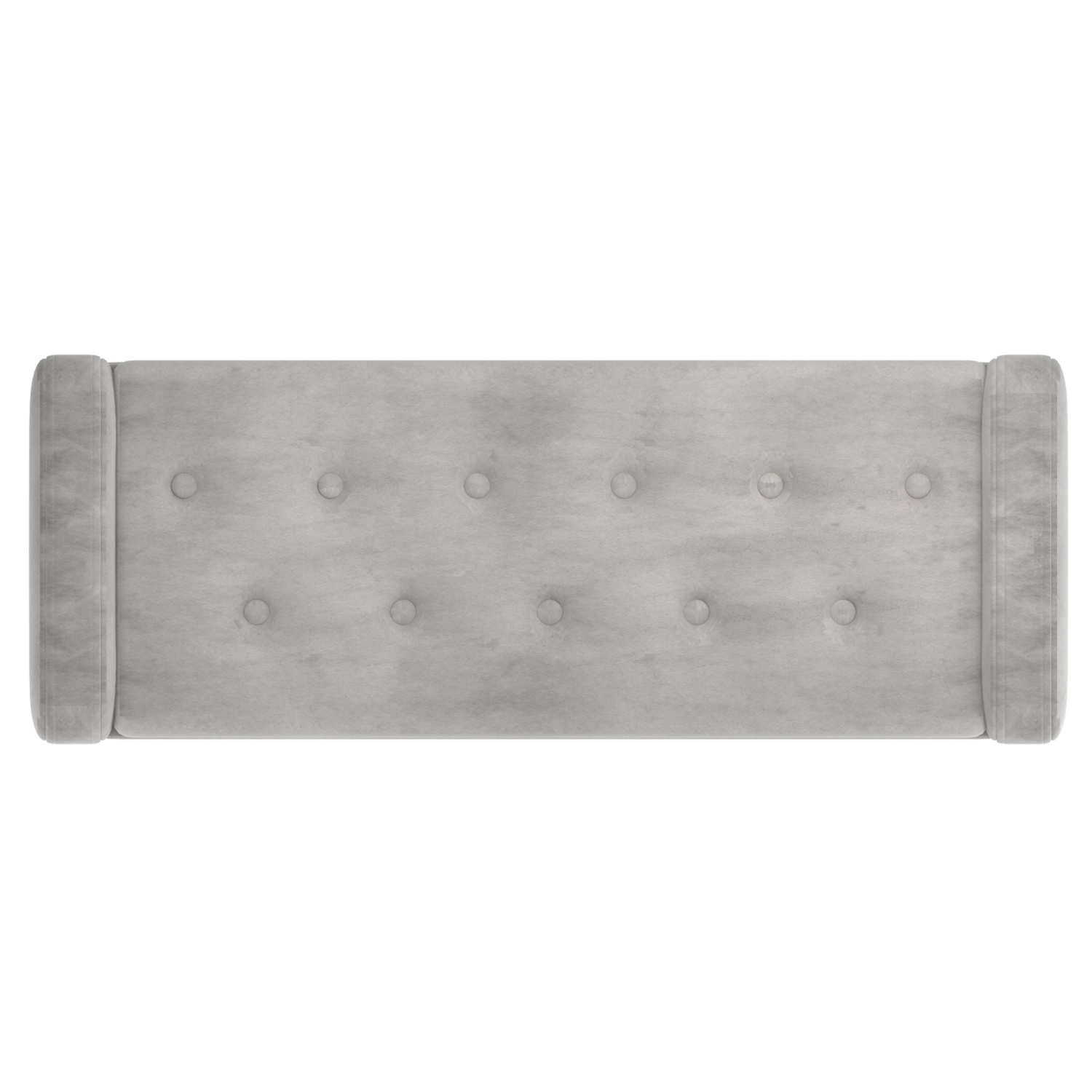 Viva Lifestyle Furiture STORAGE OTTOMAN - GREY/GOLD LEG