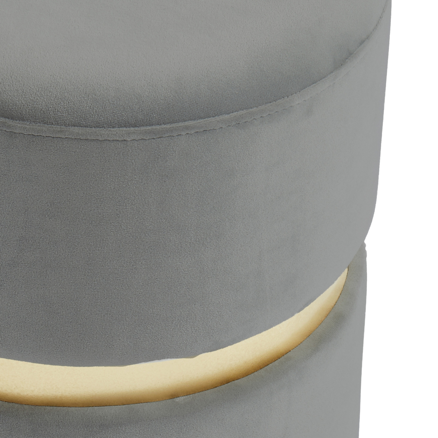 Viva Lifestyle Furiture ROUND OTTOMAN - GREY