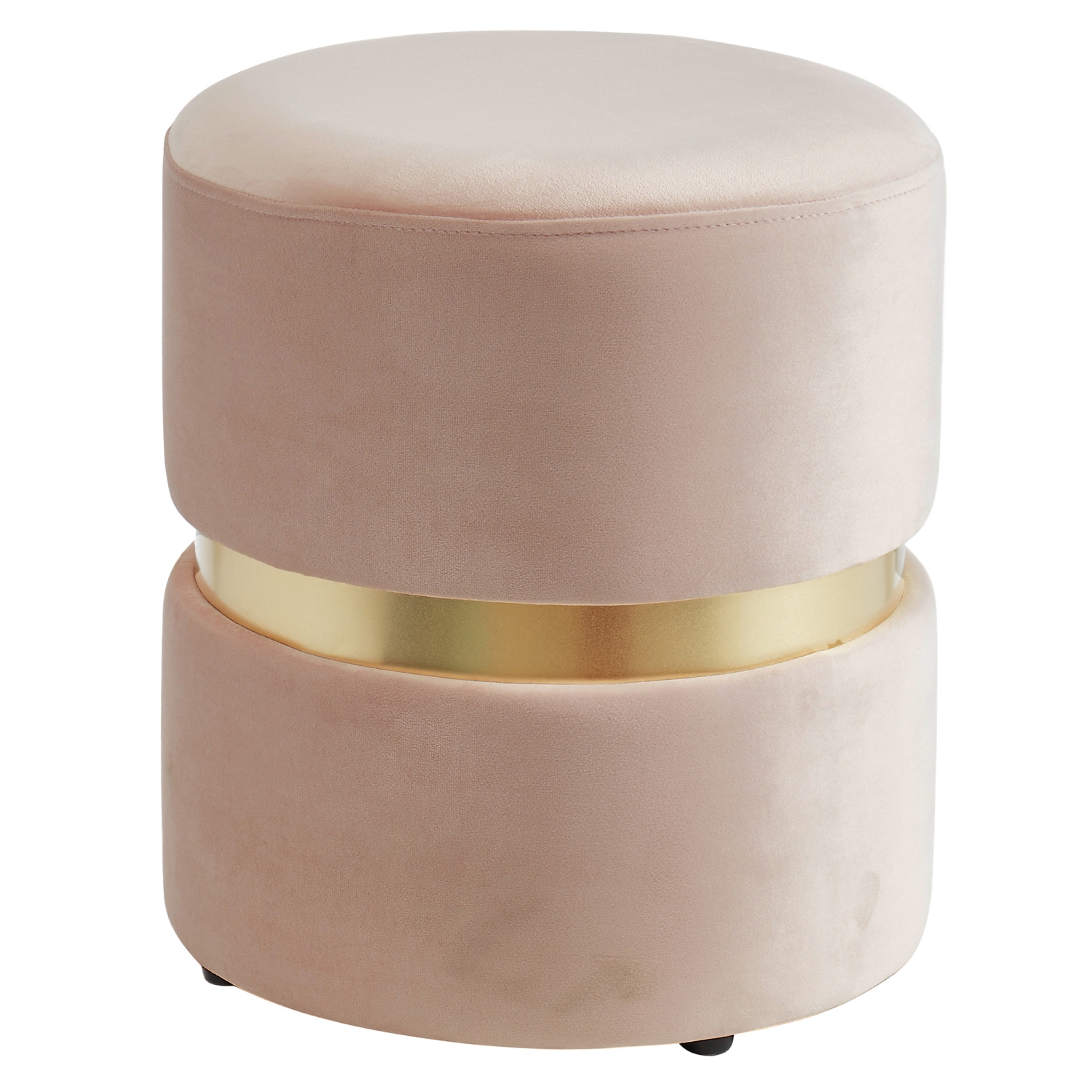 Viva Lifestyle Furiture ROUND OTTOMAN - BLUSH PINK