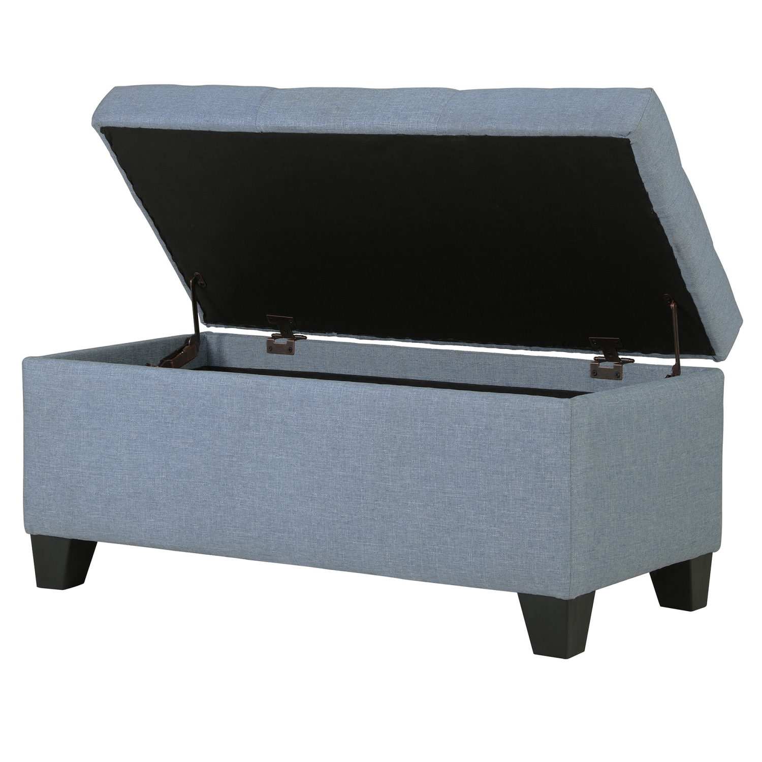 Viva Lifestyle Furiture RECTANGULAR STORAGE OTTOMAN - LIGHT BLUE