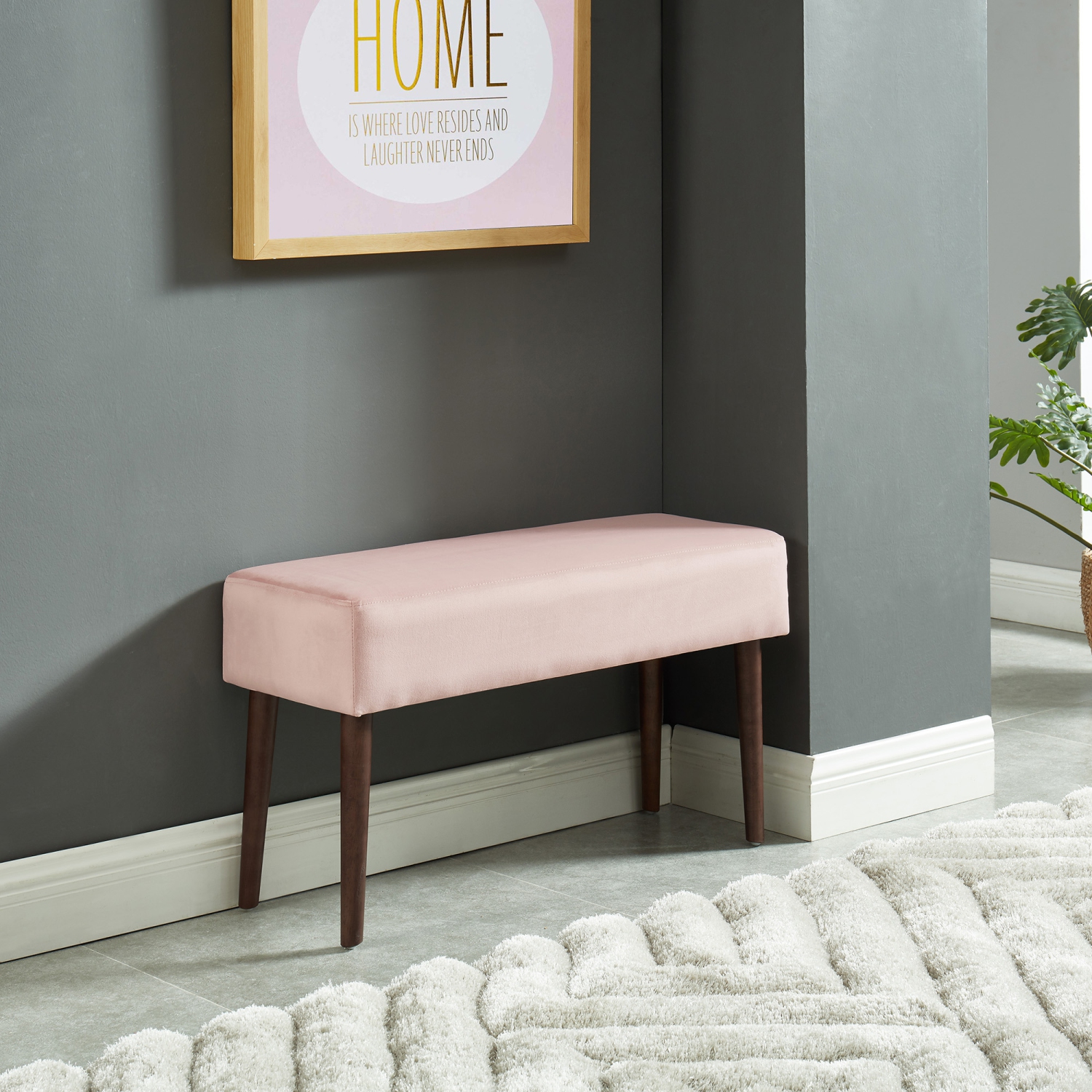 Viva Lifestyle Furiture BENCH - BLUSH PINK