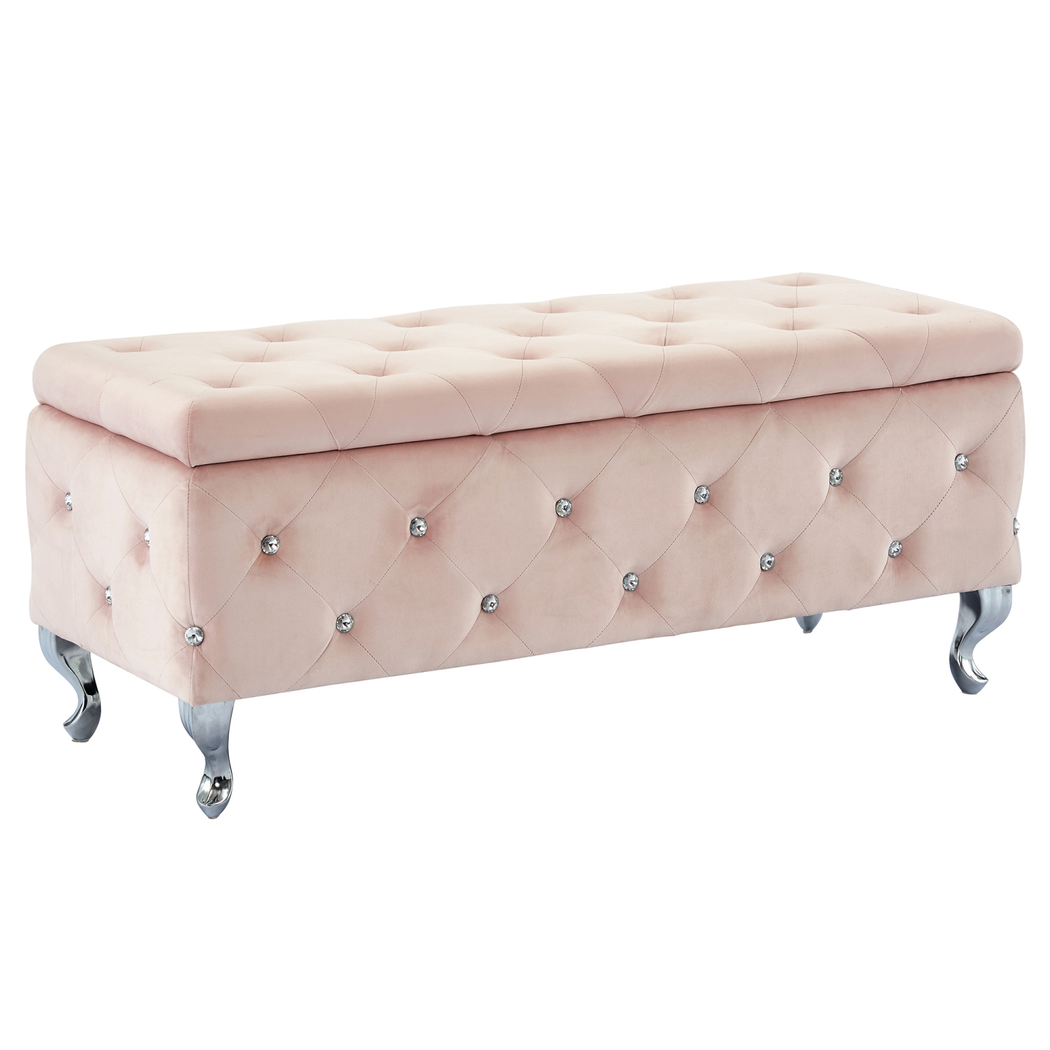 POUF DE RANGEMENT RECTANGULAIRE Furmeubles de Viva Lifestyle - Rose FARD