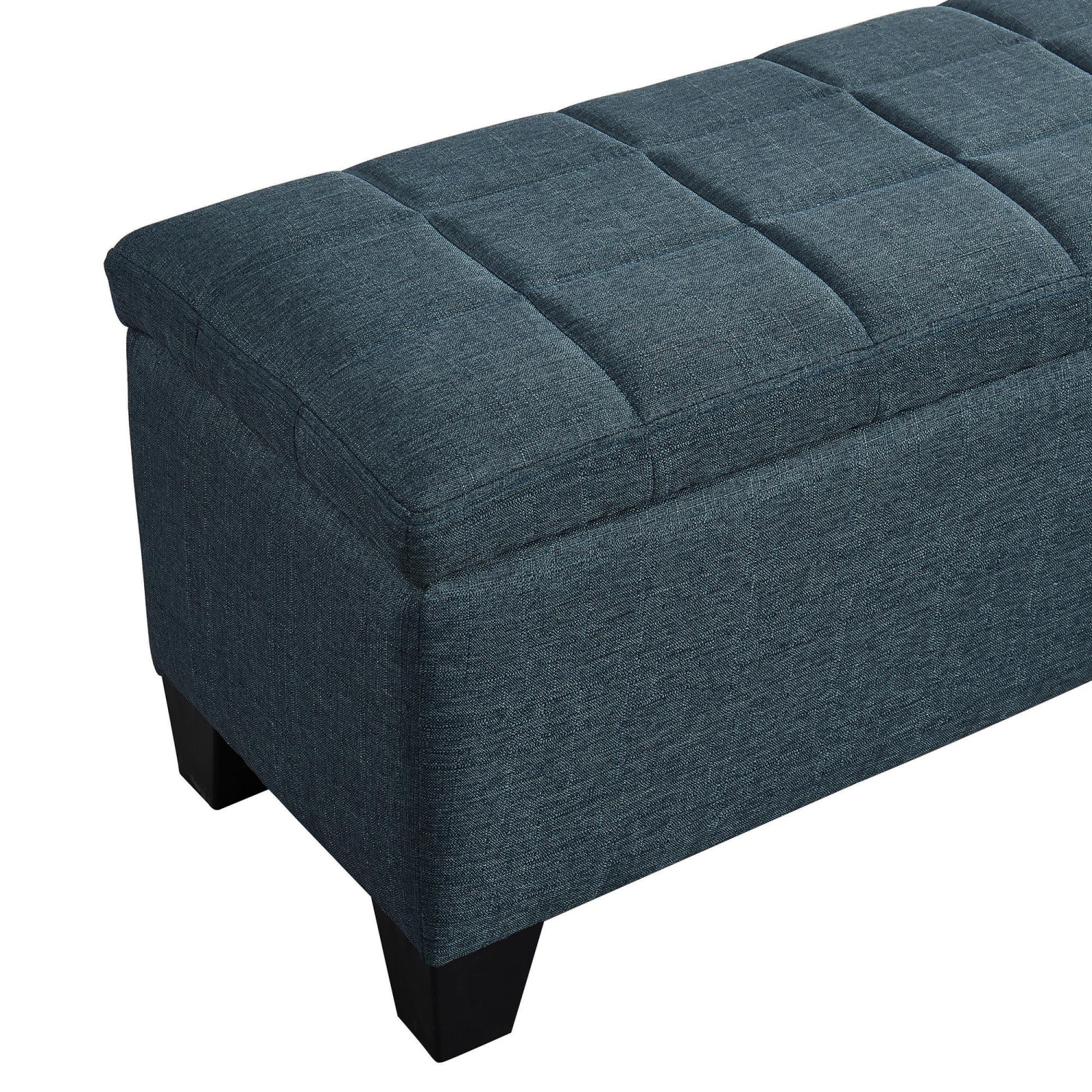 Viva Lifestyle Furiture RECTANGULAR STORAGE OTTOMAN - GREY BLUE