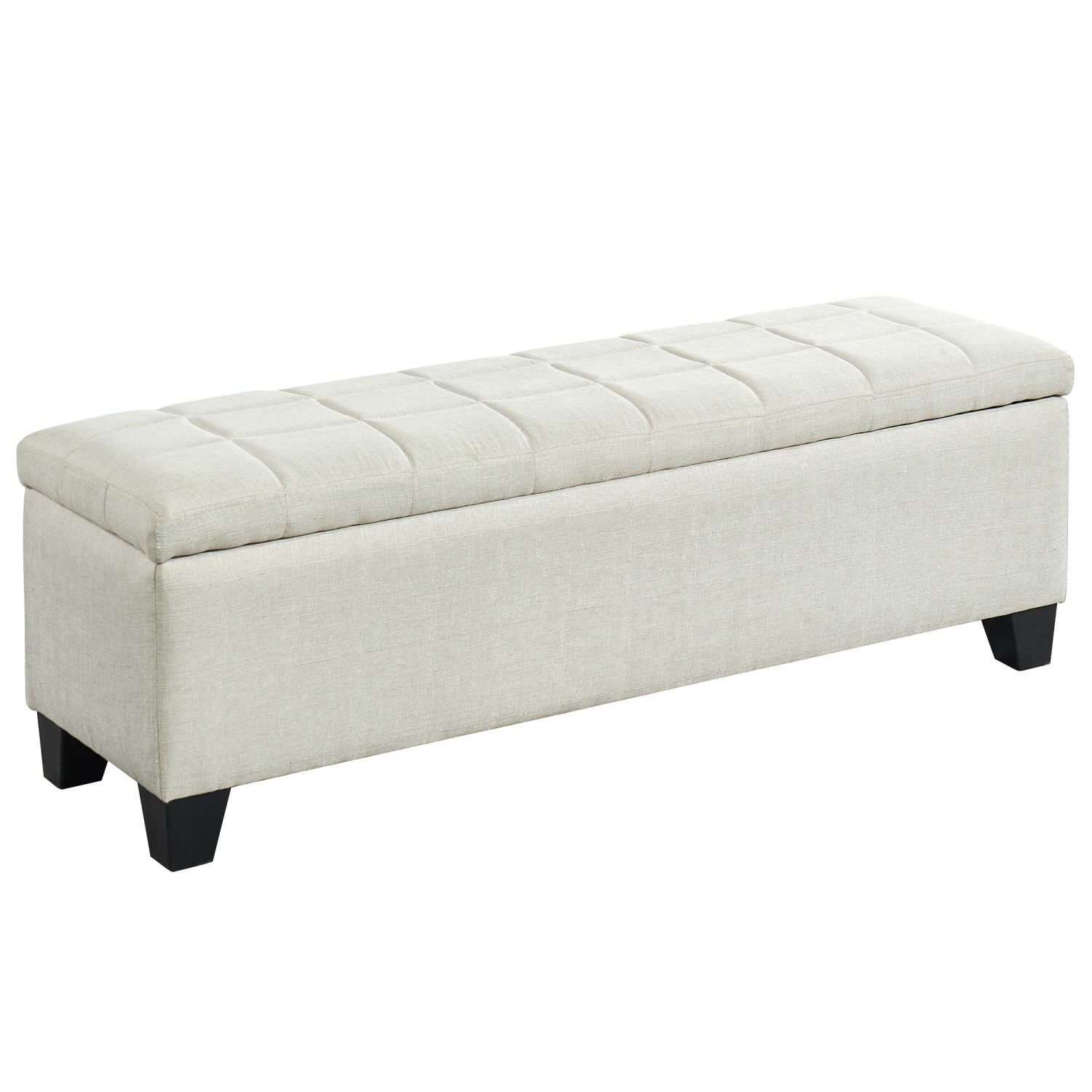 Viva Lifestyle Furiture RECTANGULAR STORAGE OTTOMAN - BEIGE