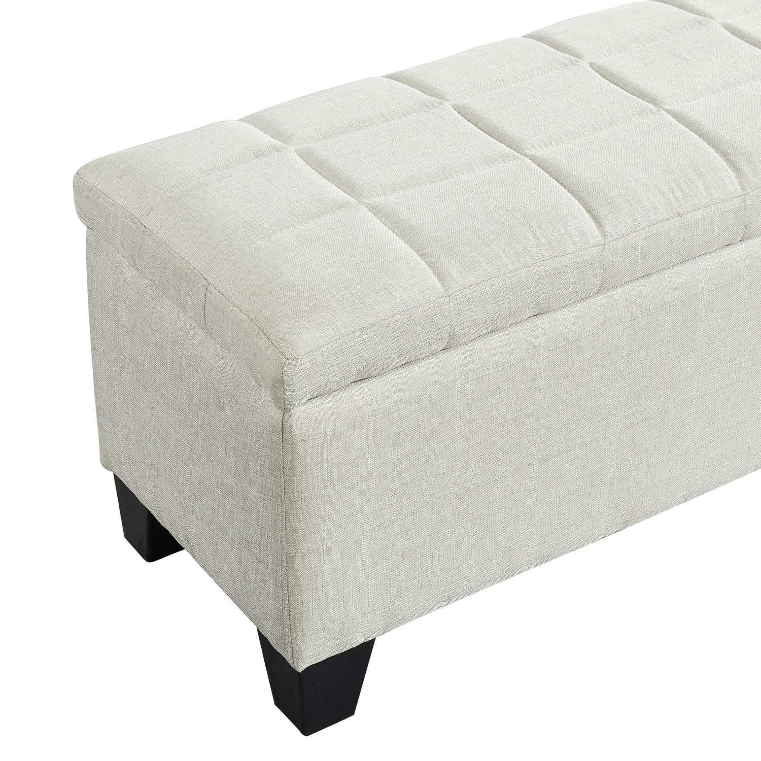 Viva Lifestyle Furiture RECTANGULAR STORAGE OTTOMAN - BEIGE