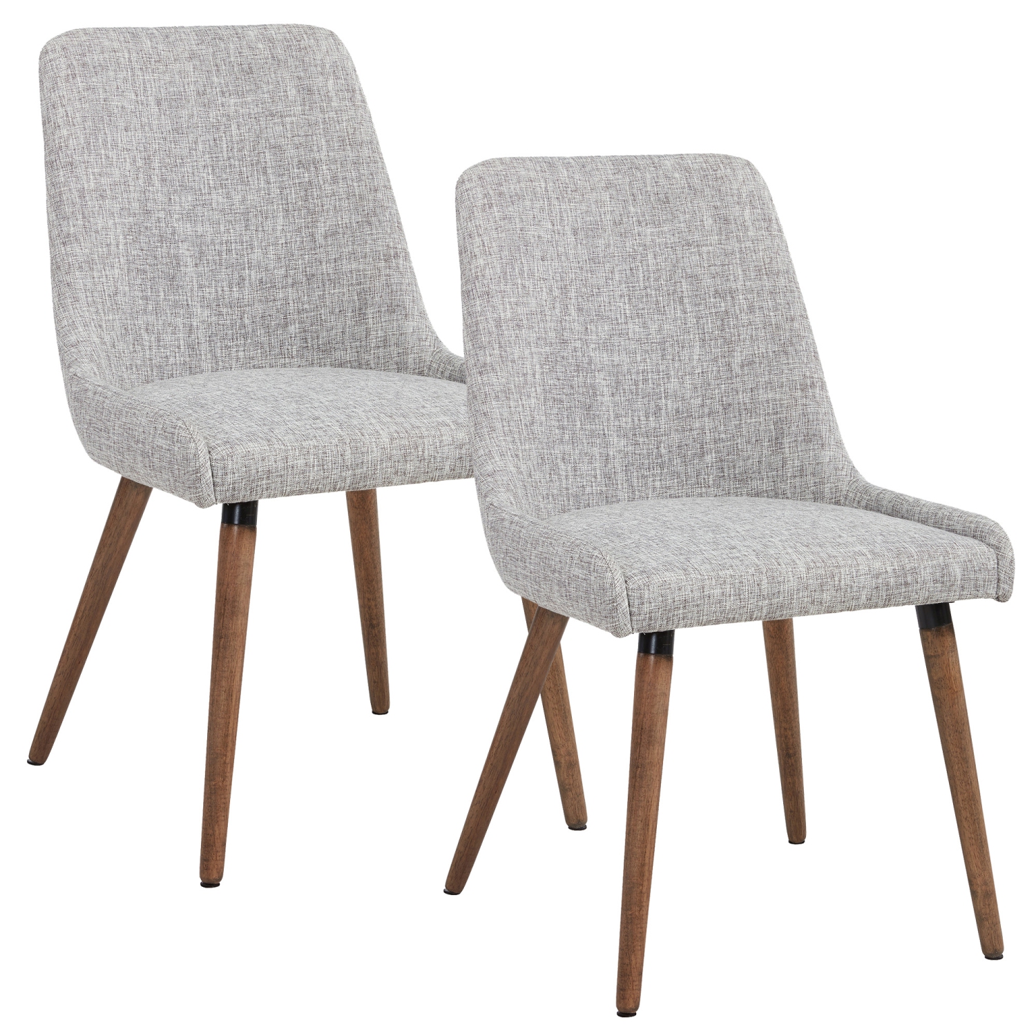 Viva Lifestyle Furiture SIDE CHAIR, SET OF 2 - LIGHT GREY/GREY LEG