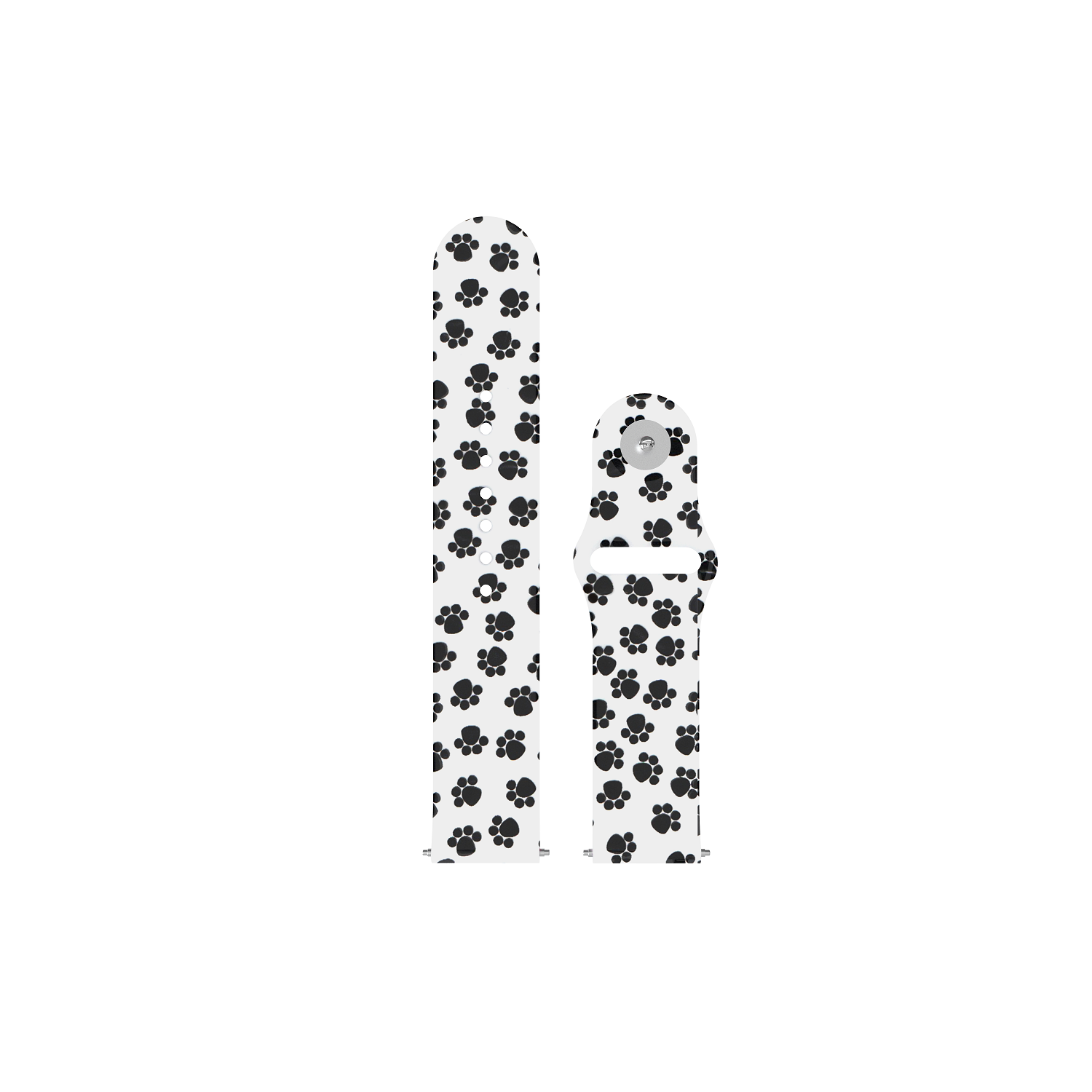 StrapsCo Bracelet de Montre de Remplacement à Motifs en Caoutchouc de Silicone pour Fitbit Versa. - Empreinte de patte