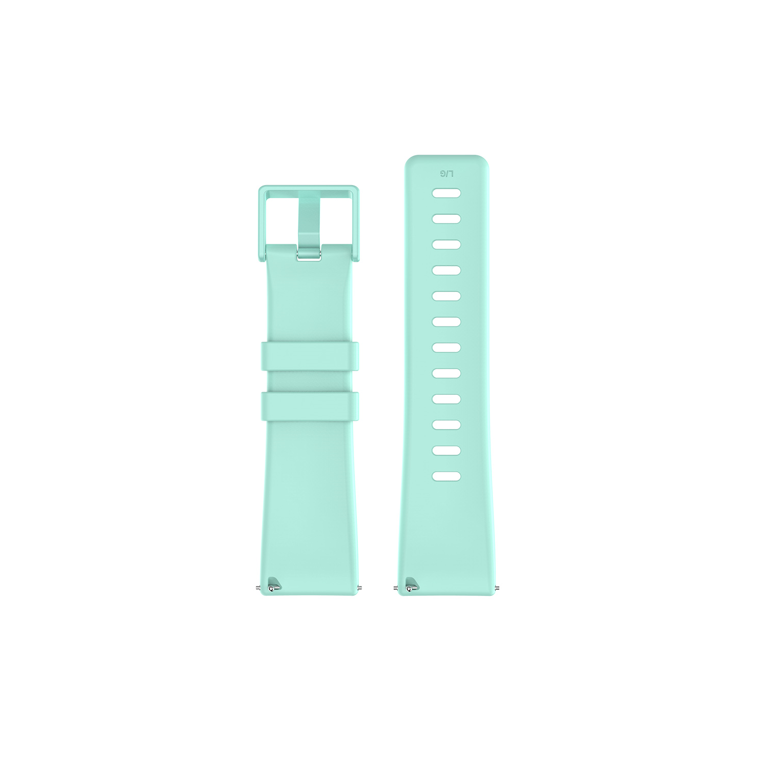 StrapsCo Silicone Rubber Watch Band Strap with Matching Buckle for Fitbit Versa - Short-Medium - Mint Green