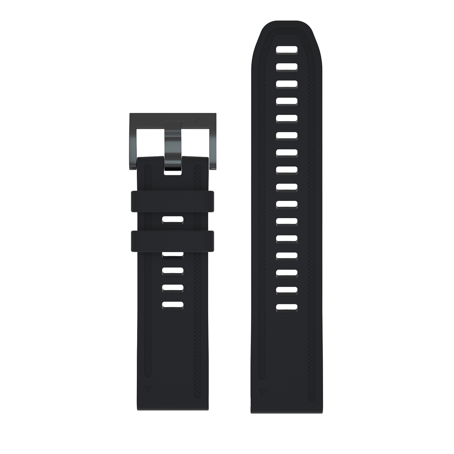 StrapsCo Silicone Rubber Watch Band Strap for Garmin Fenix 6S & Fenix 5S - Black