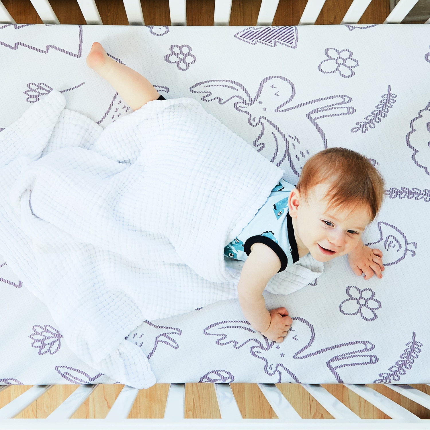 Polysleep Matelas Bébé en Mousse Hybride de Qualité Supérieure - Matelas Imperméable Lit pour Enfant, 100% Fabriqué au Canada - Housse Lavable