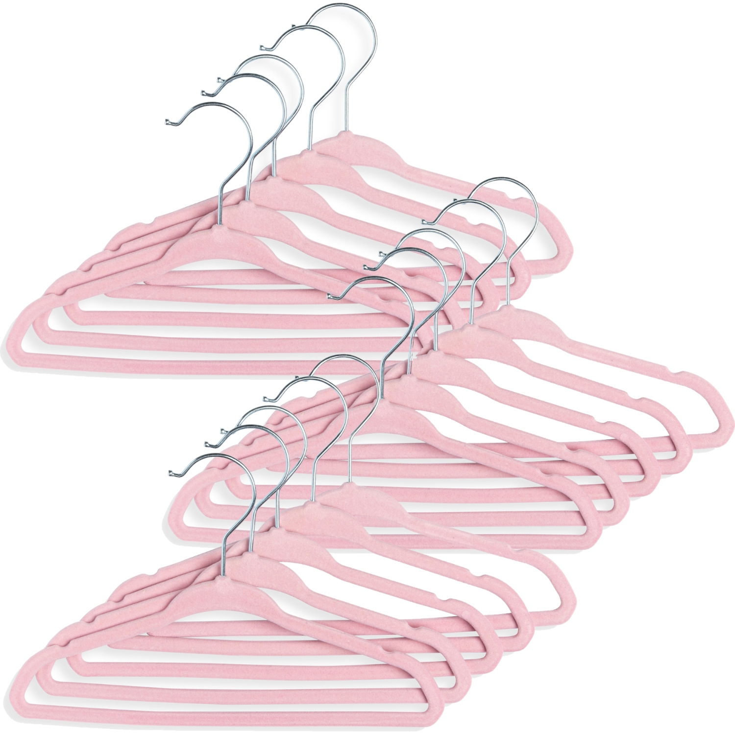 Lot de 15 Cintres pour b&eacute;b&eacute; antid&eacute;rapants de Amor Bebe par TenderTyme - Rose