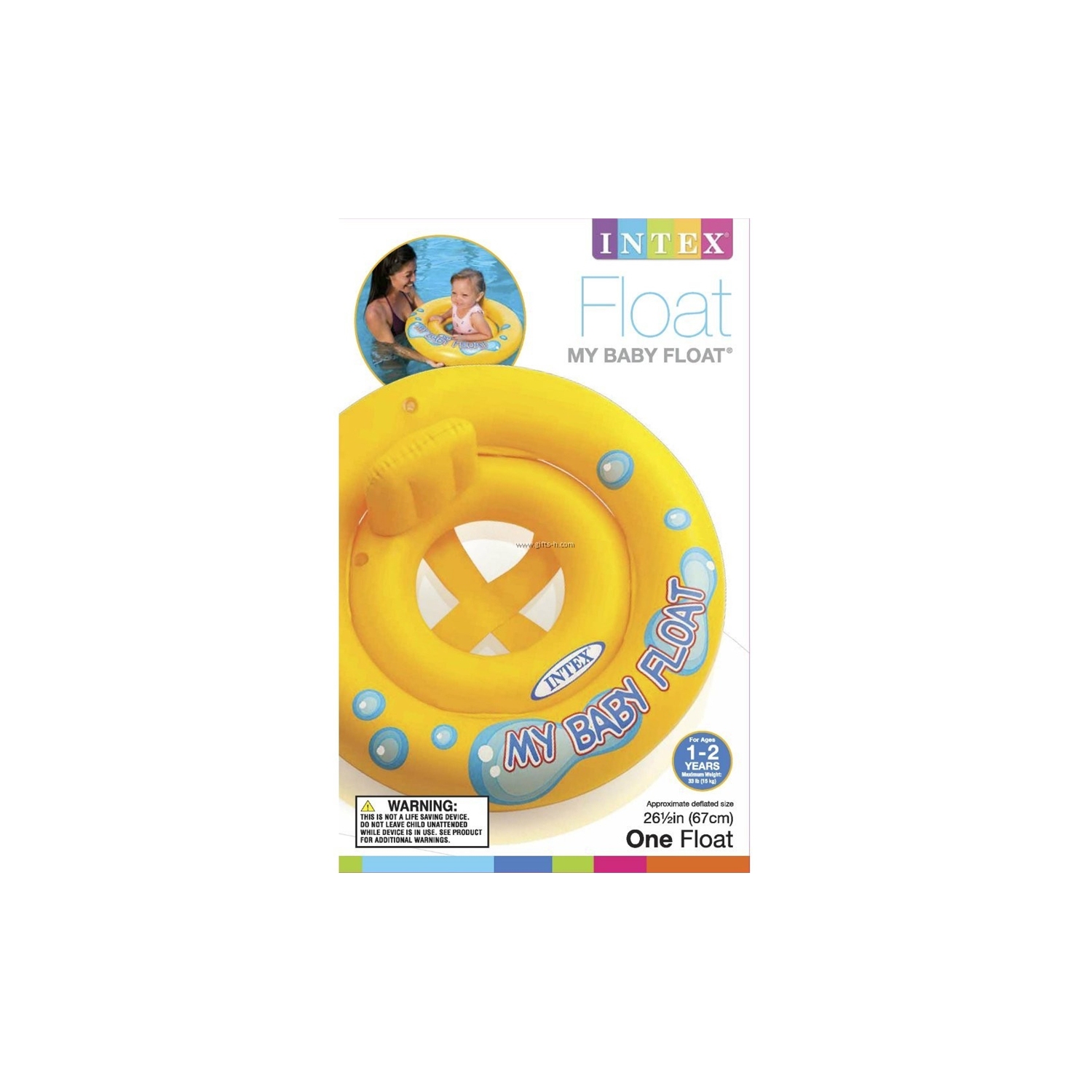 Intex - My Baby Float, Toddler Float, 1 to 2 years, Yellow