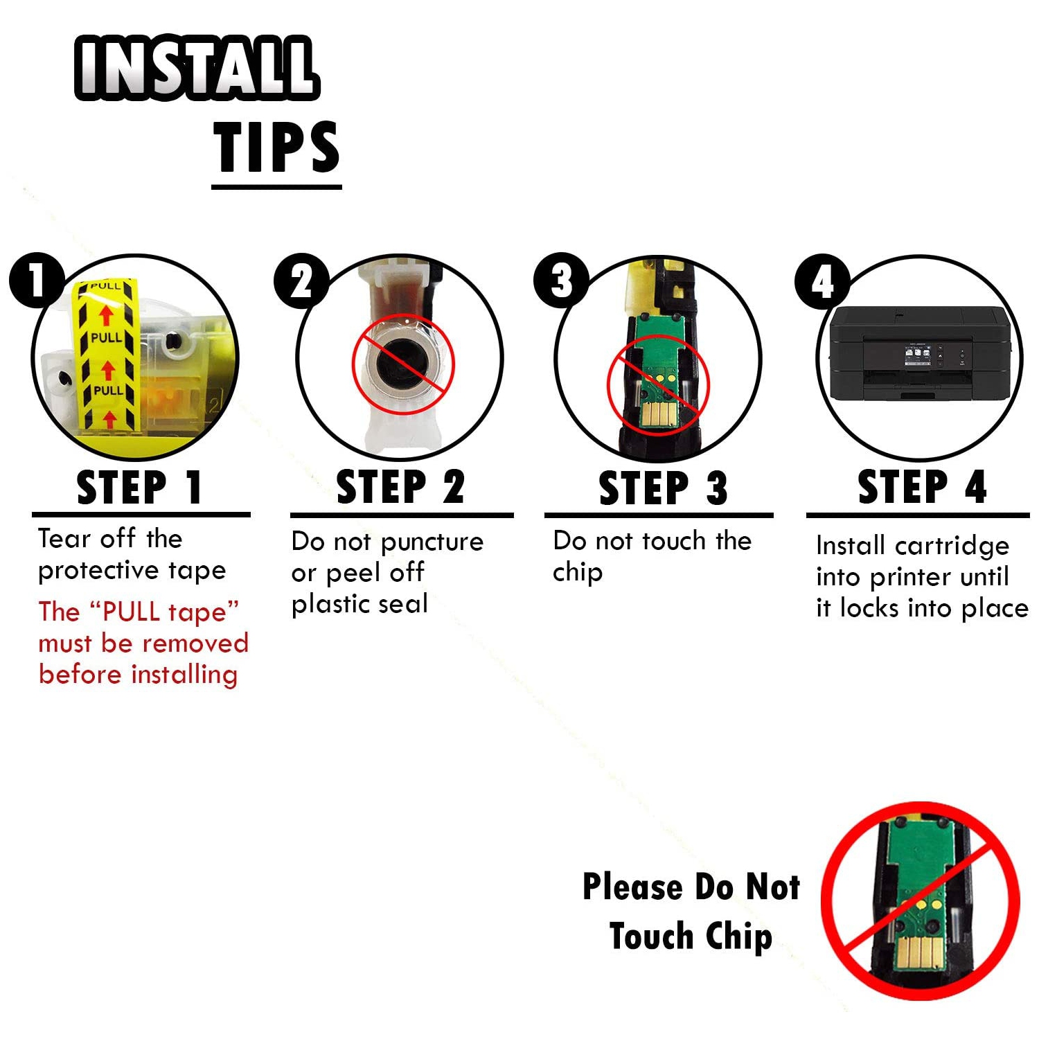 1 ensemble de 4 cartouches d’encre compatible InkFirst LC3011 XL de remplacement pour LC3013 XL de Brother; MFC-J895DW-J491DW