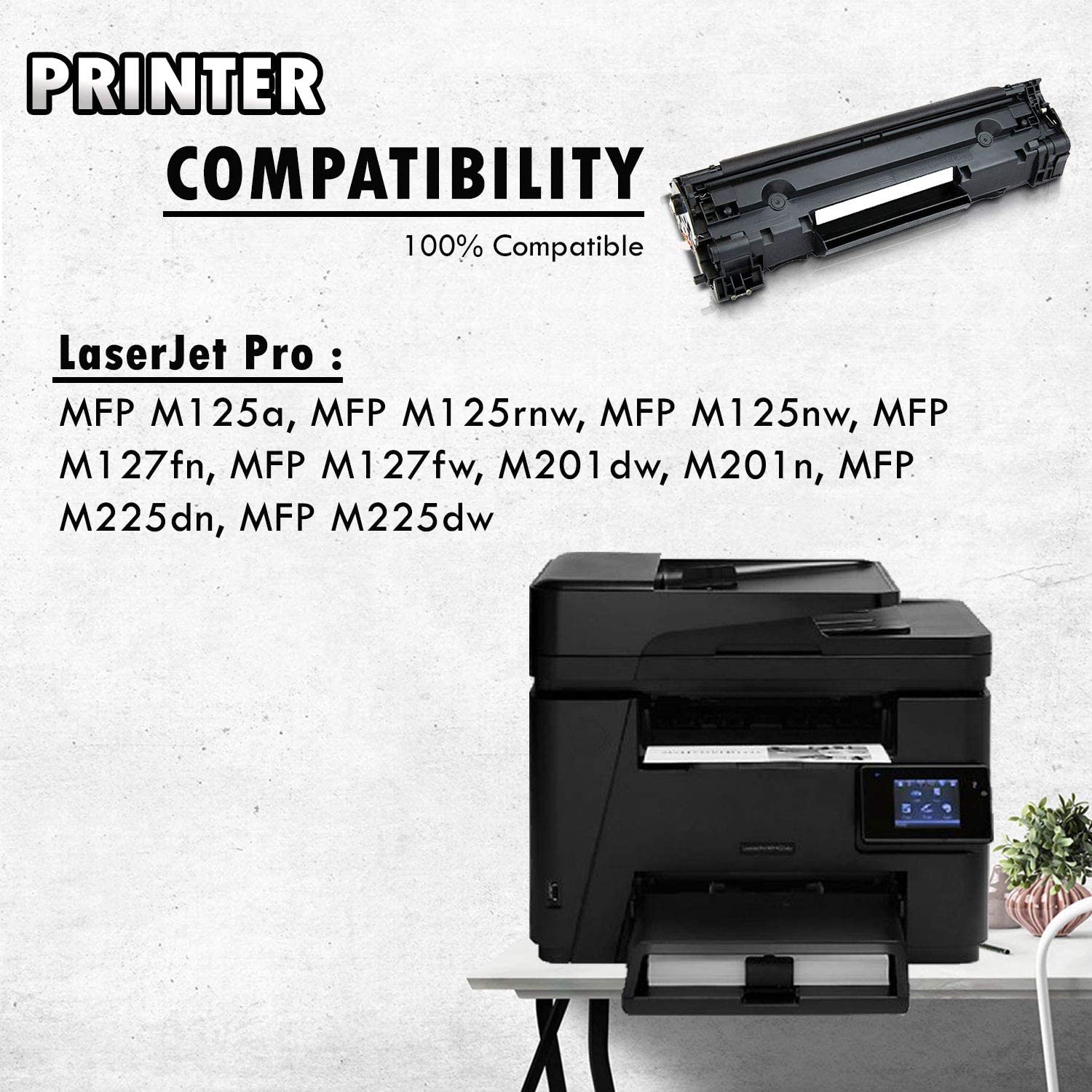 10PK Black CF283A 83A Toner For HP Laserjet M201dn M225dn M201dw M225dw Printer 