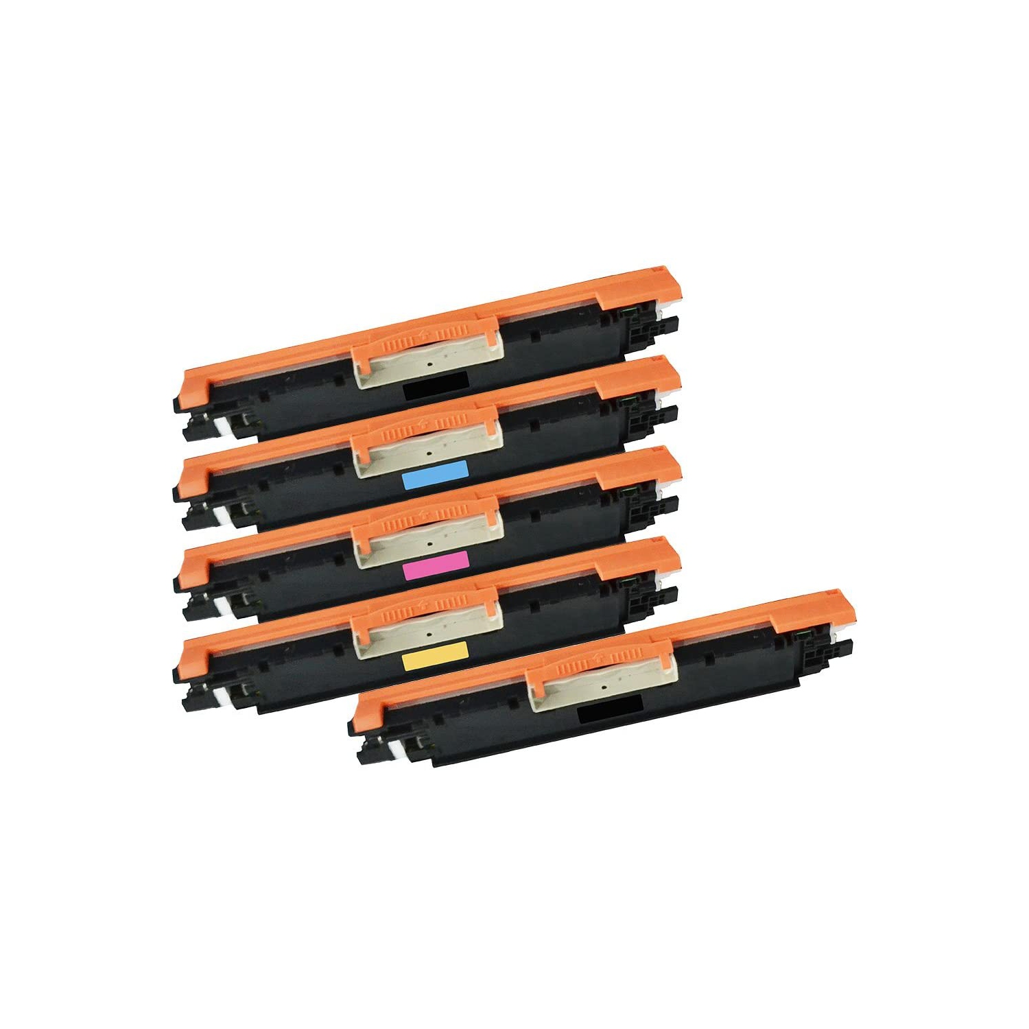 5 cartouches d’encre en poudre compatible InkFirst pour HP CF350A CF351A CF352A CF353A 130A 1 ensemble + 1 cartouche noire