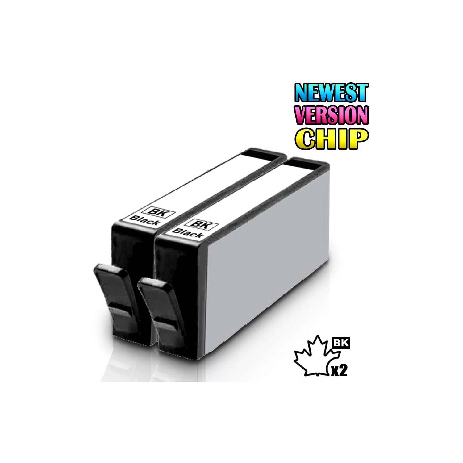 2 Inkfirst Compatible Black Ink Cartridges Replacement for HP 564 XL 564XL High Yield Deskjet 3070A 3520 3521 3522