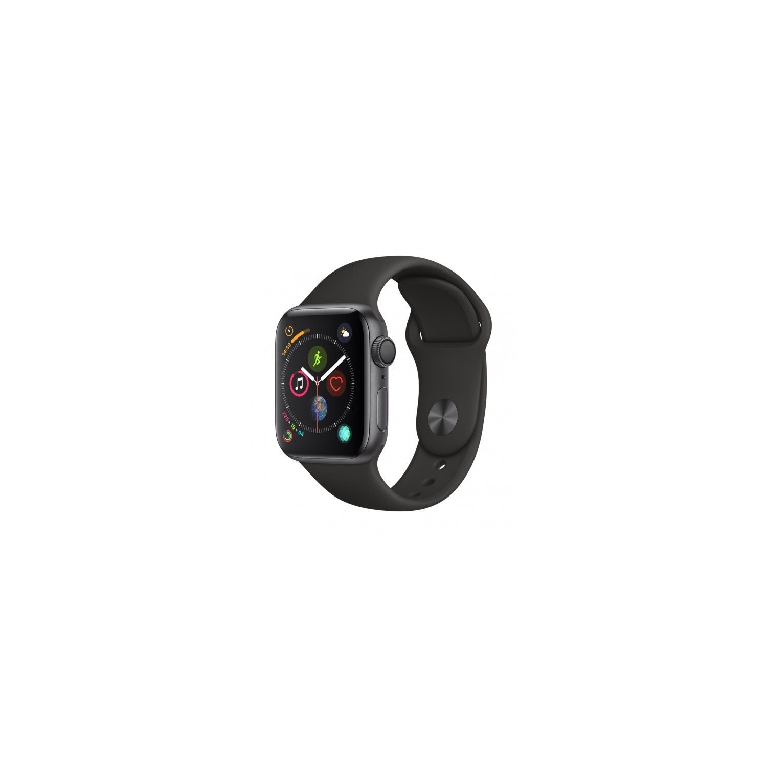 Apple Watch Series 4 (GPS + Cellular) 44mm Space Black Stainless Steel Case with Black Sport Band
