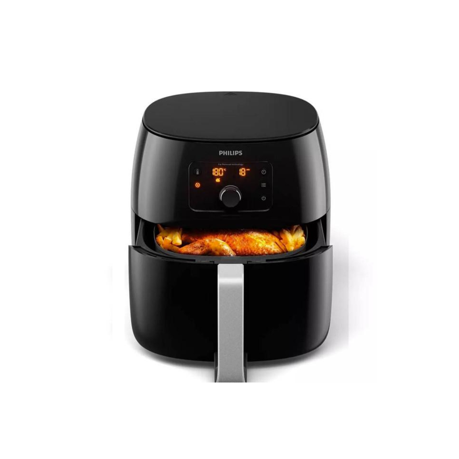 Refurbished - Philips Twin TurboStar XXL Digital Air Fryer - 1.4kg - Black - Manufacturer Refurbished
