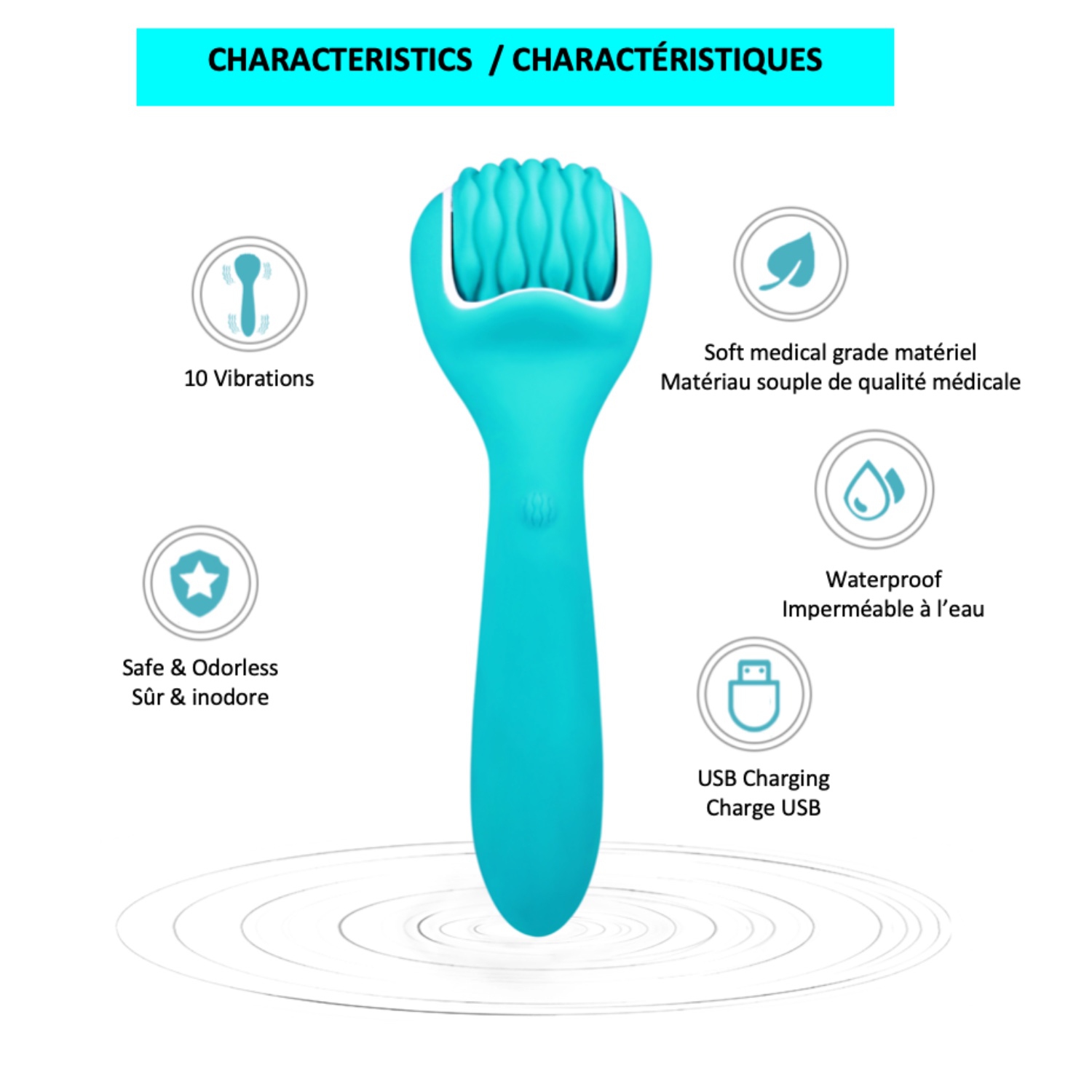 Stimula Deep Cove Personal Hand Held Double Ended Vibrating Roller Massager Vibrator – Rechargeable