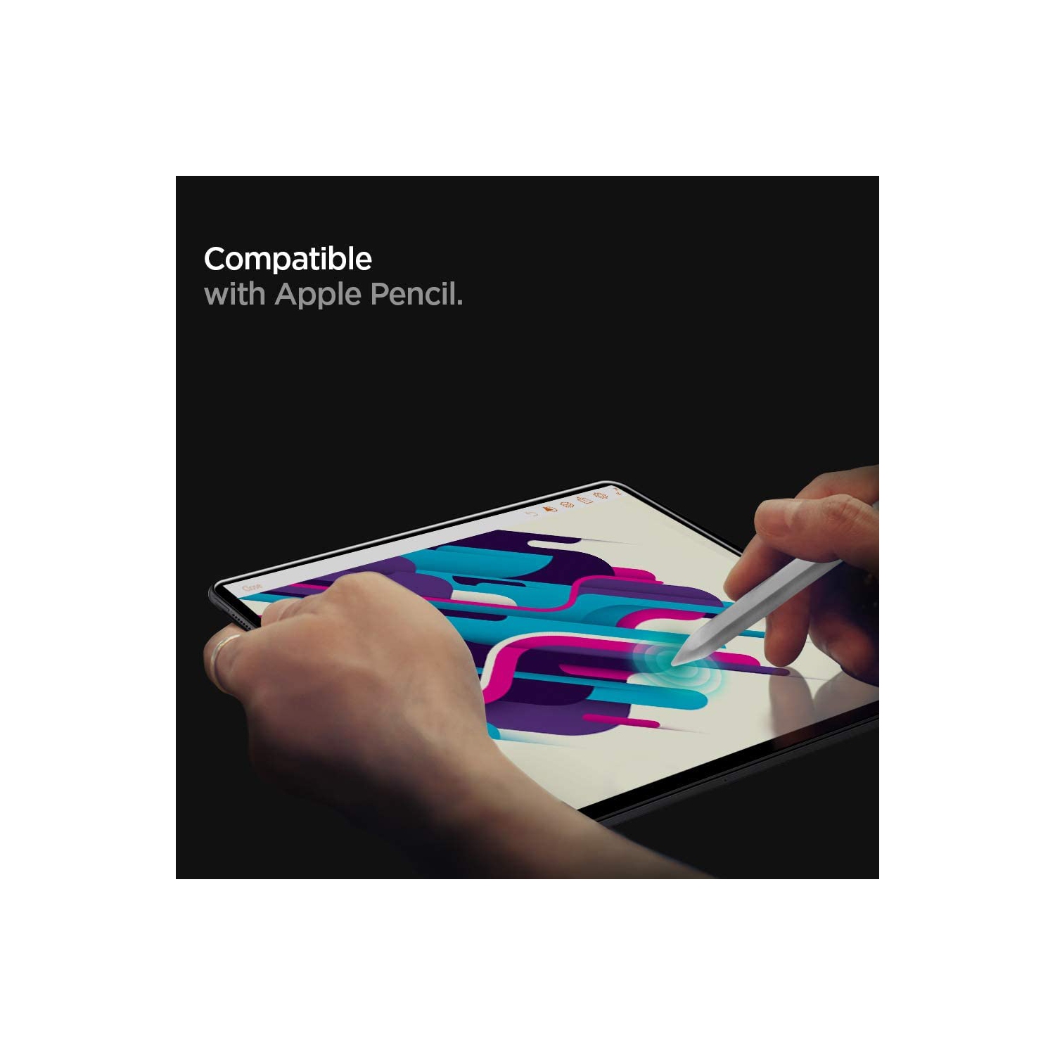 Protecteur d’écran en verre trempé pour iPad Pro de 11 po d’Apple avec compatibilité face ID