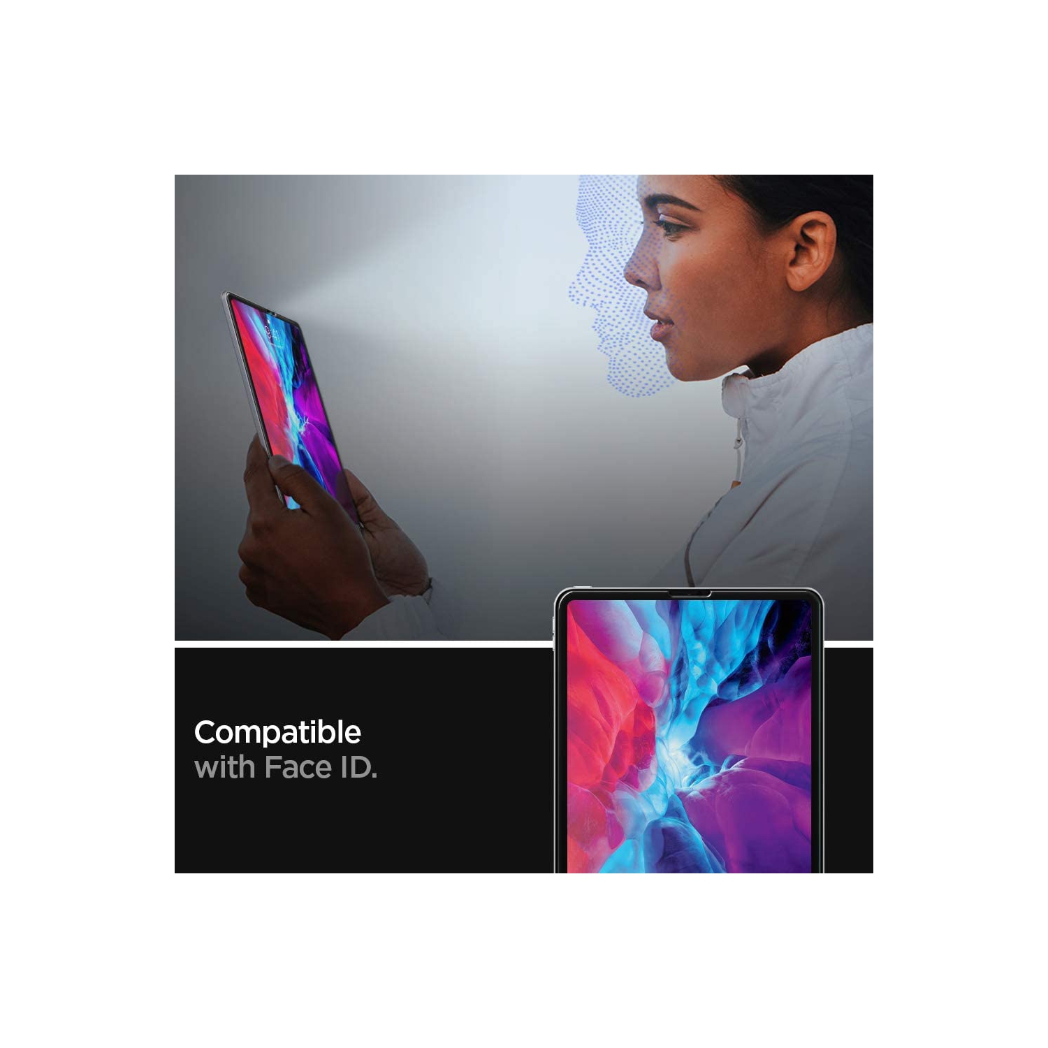 Protecteur d’écran en verre trempé pour iPad Pro de 11 po d’Apple avec compatibilité face ID