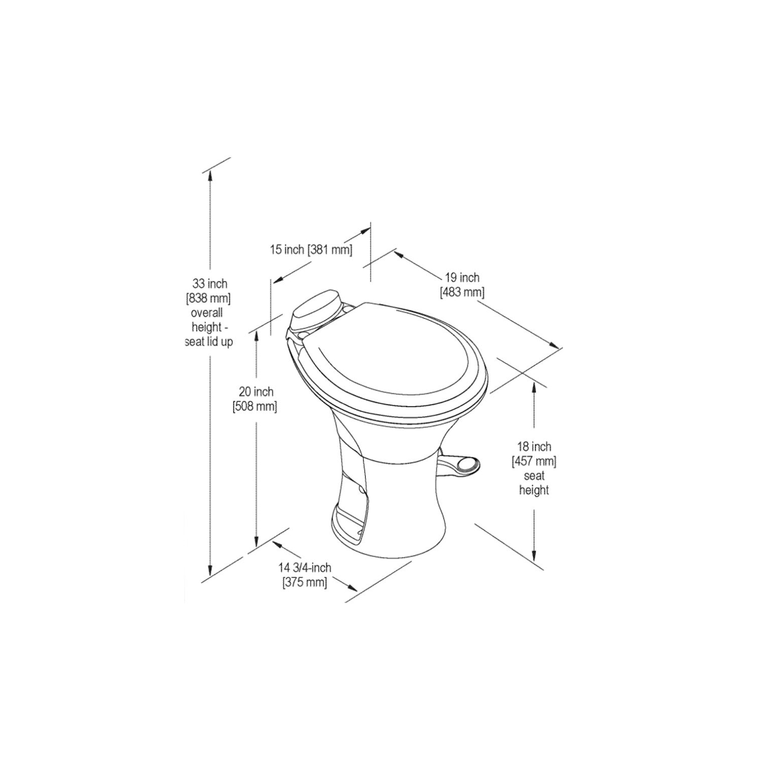Toilette portative blanche de VR 310