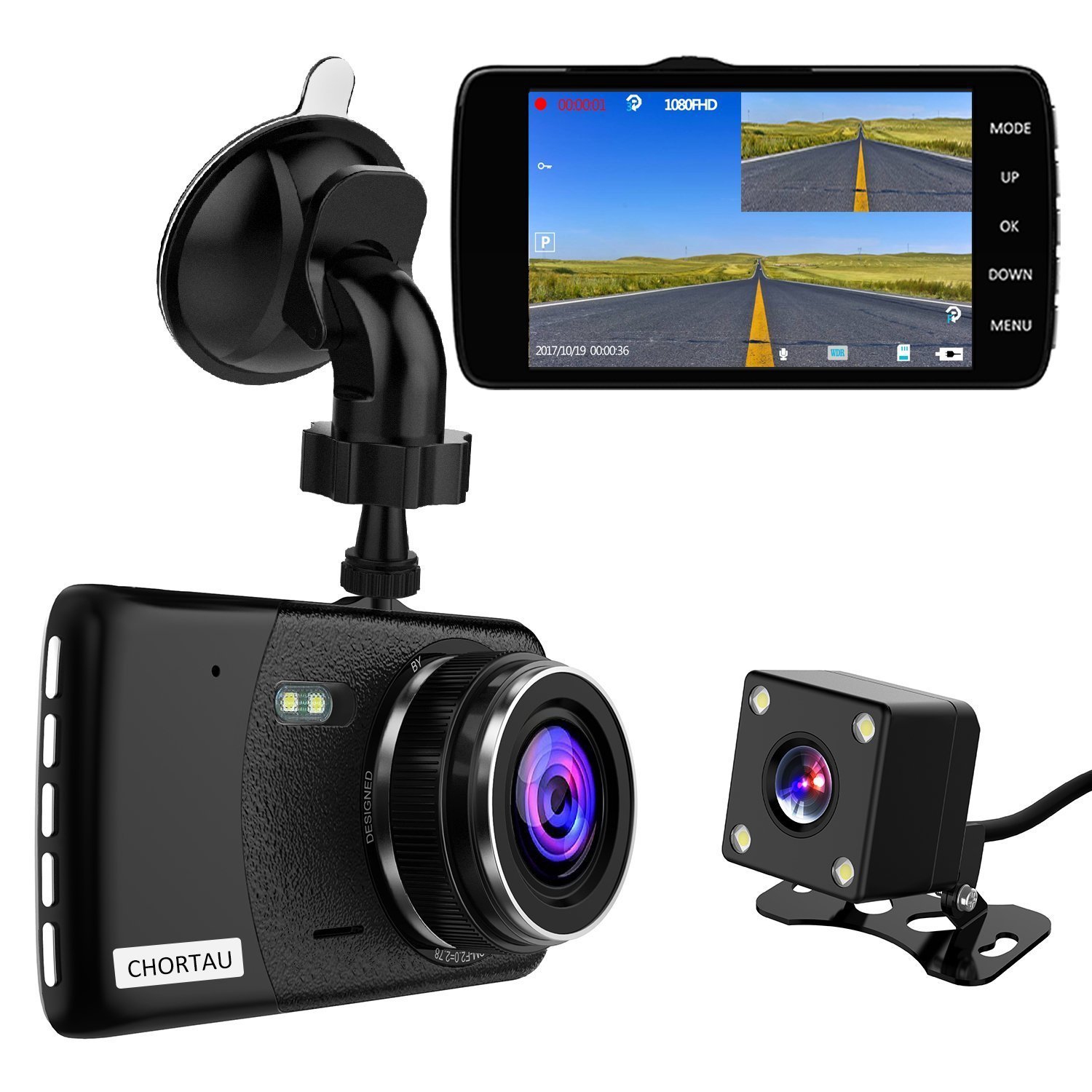 China 1080P Full HD car dvr Ntk96658 hidden design car dash cam