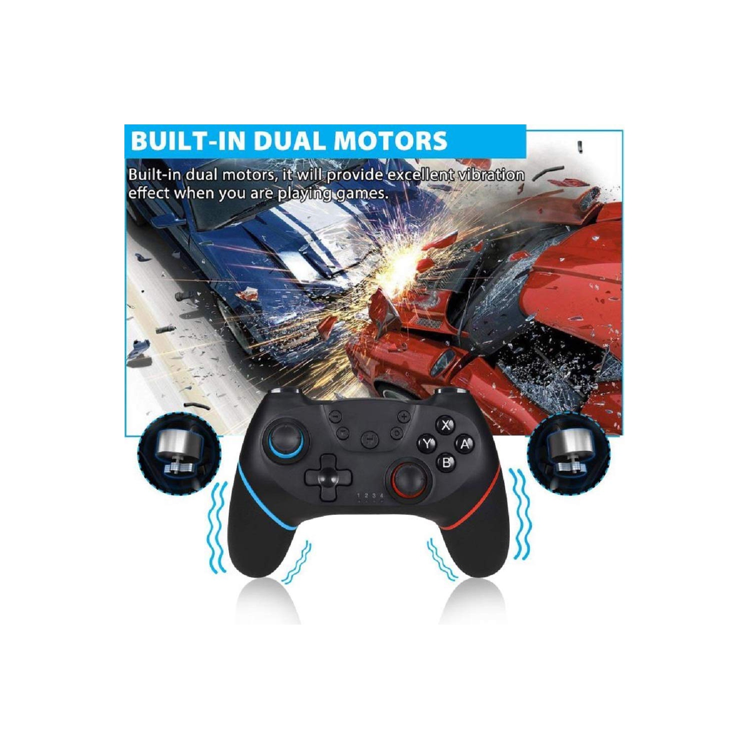 JAMSWALL Switch Wireless Pro Controller for Nintendo / PC, Bluetooth...