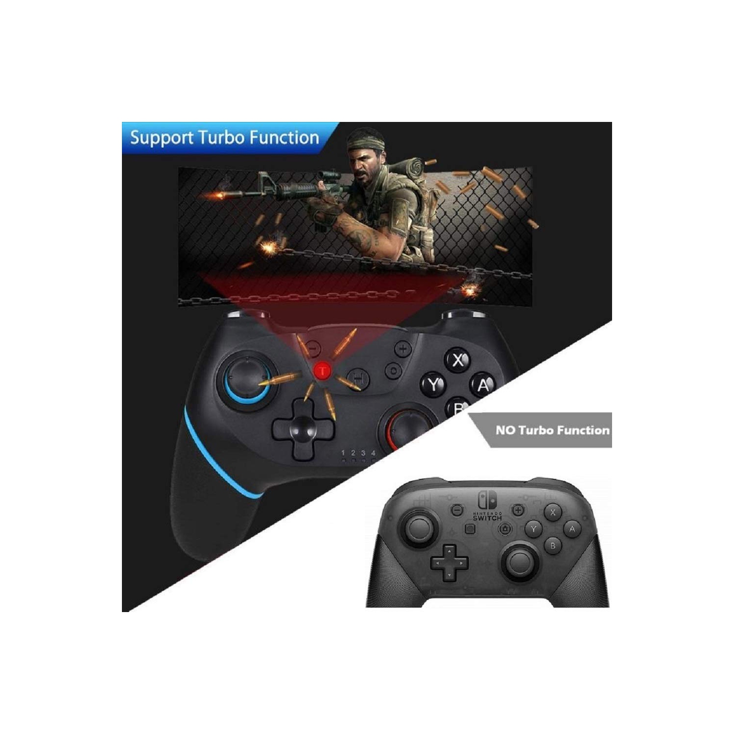 JAMSWALL Switch Wireless Pro Controller for Nintendo / PC, Bluetooth...