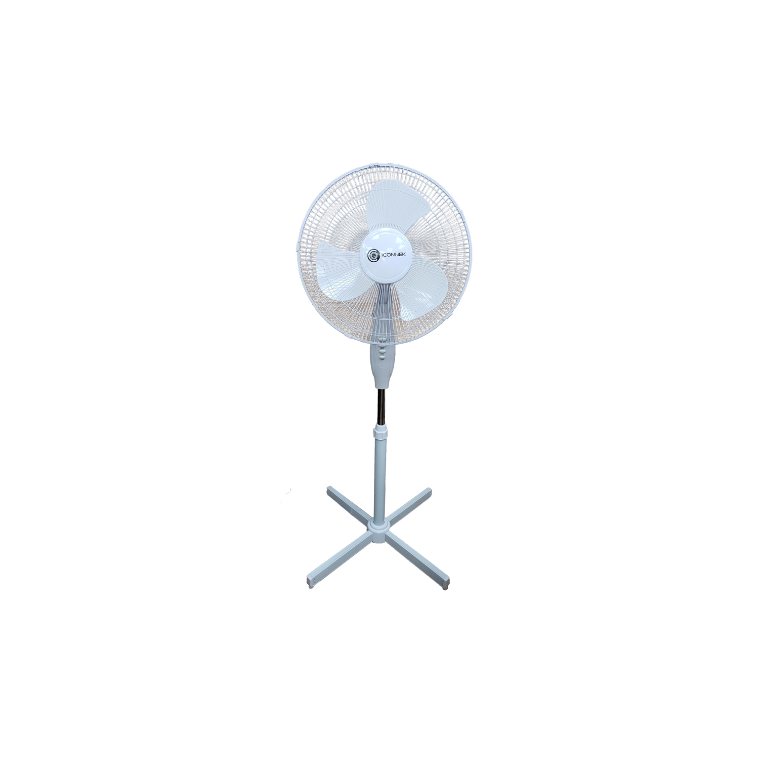 Iconnek - Three Speed Pedestal Fan, Adjustable Swing and Tilt, 16 '', White