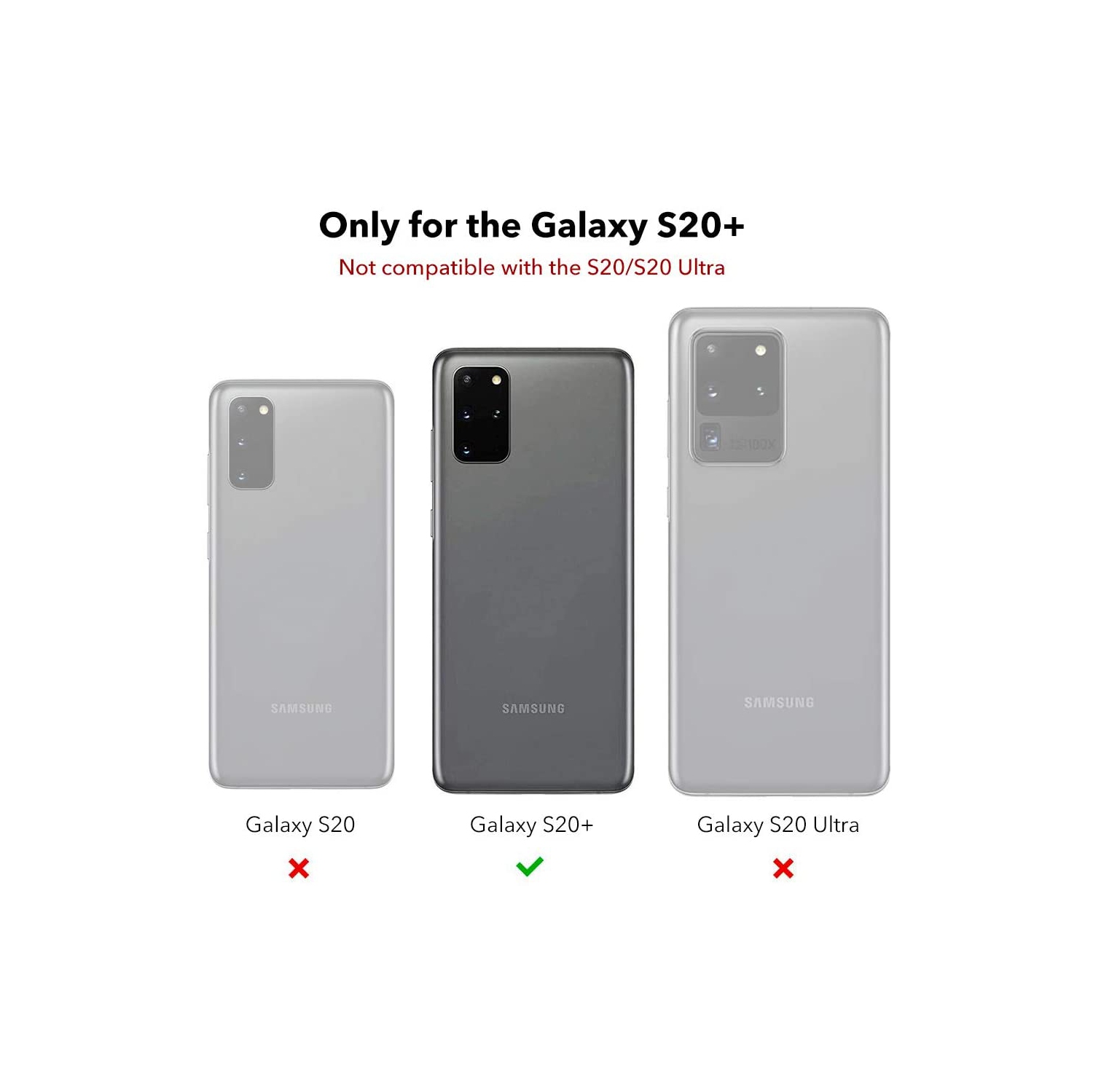 Samsung Galaxy S20 Plus / S20 Plus 5G Clear Case [Shock-Absorbing] [Scratch-Resistant] [Military Grade Protection]