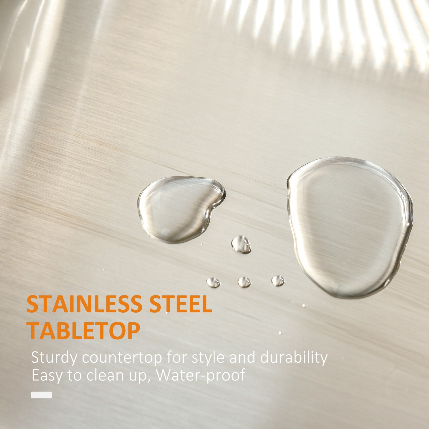 HOMCOM Kitchen Island with Stainless Steel Top, Rolling Kitchen Cart on Wheels with Storage Drawer, Cabinet, Towel Rack and Spice Rack, Black