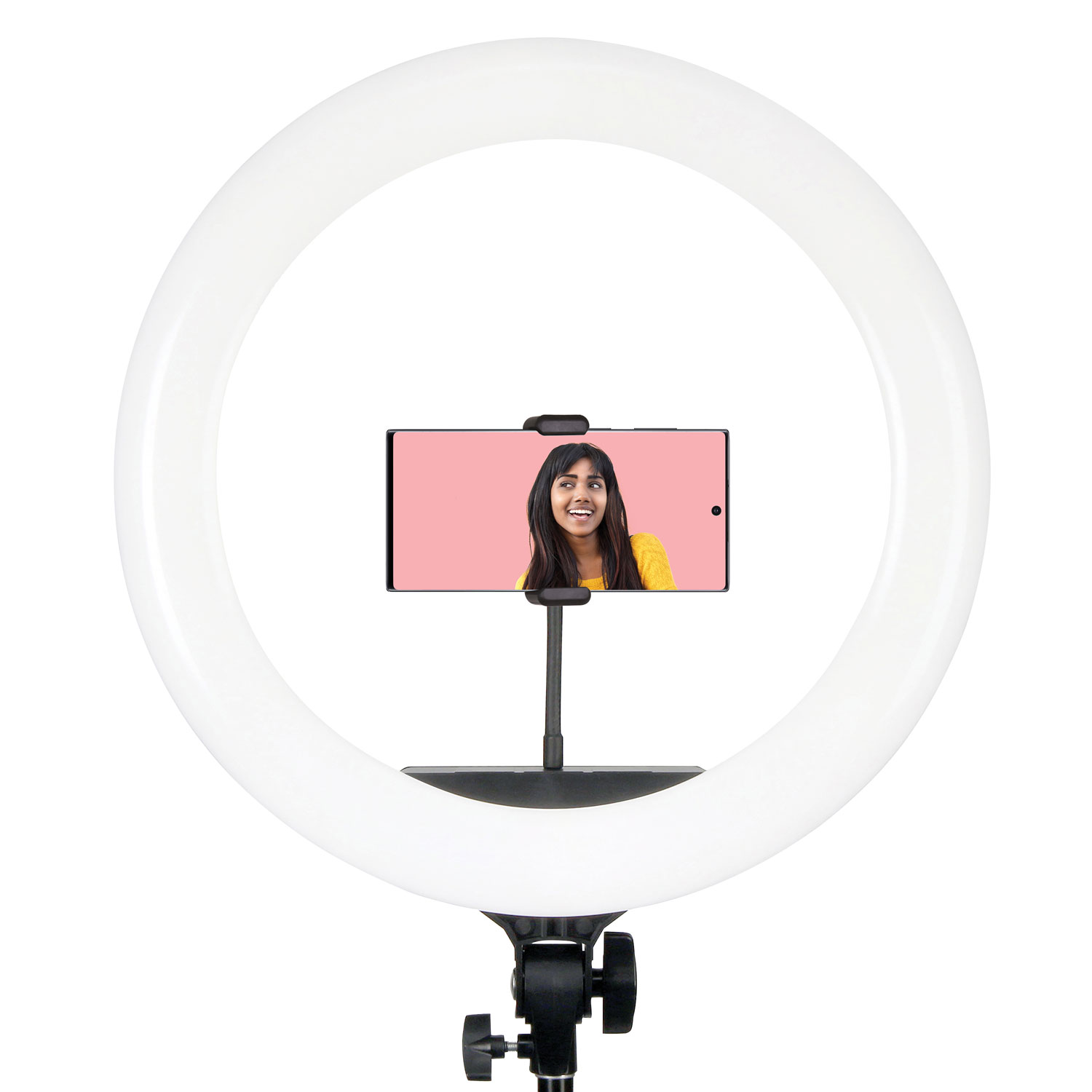 Mobifoto 18" Bi-Colour LED Ring Light Vlog Kit
