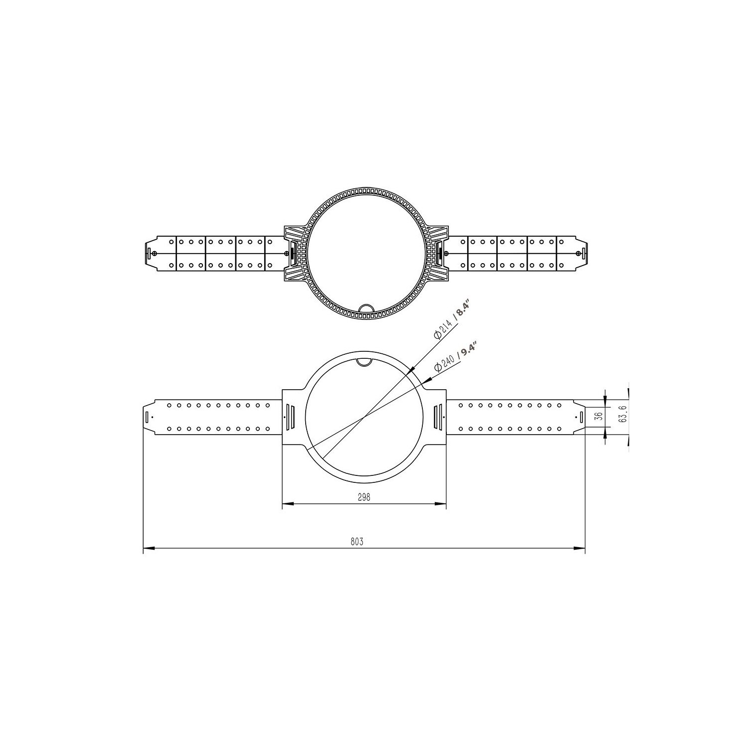 Boost Industries RIB-6 Pre-Construction Brackets /Rough-In Kit for 6.5" Ceiling Speakers