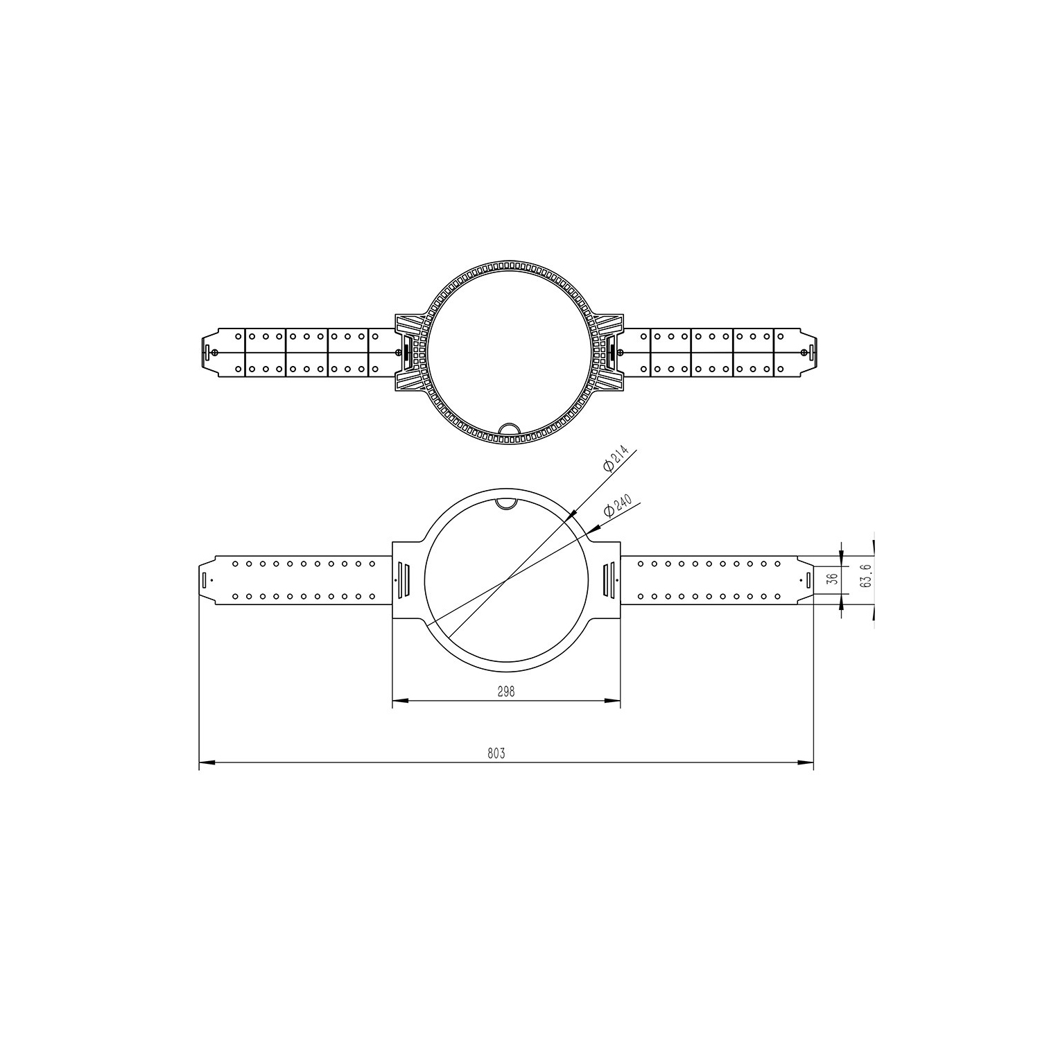 Boost Industries RIB-6 Pre-Construction Brackets /Rough-In Kit for 6.5" Ceiling Speakers