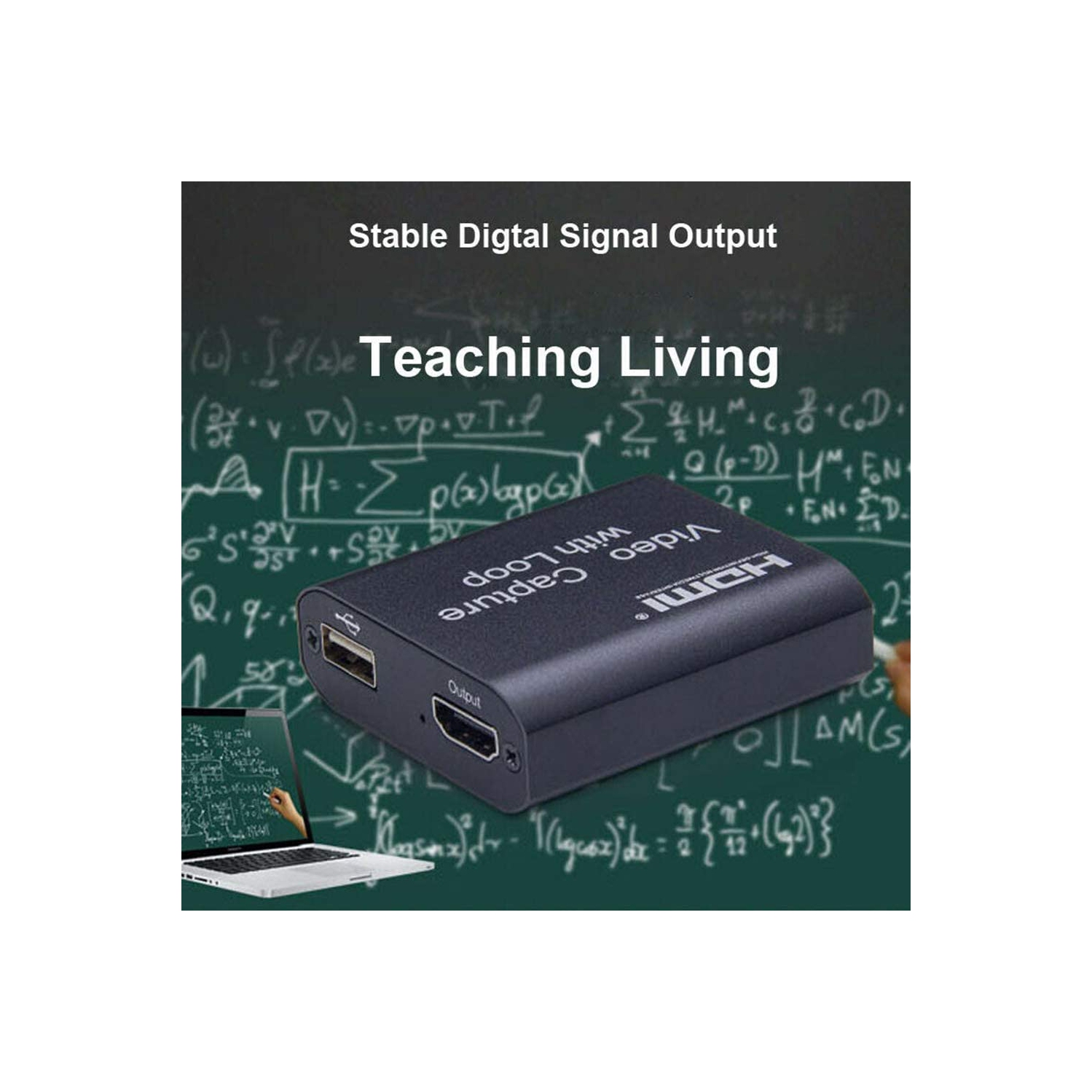 Hyfai USB HDMI Audio Video Capture Card Device, Game Capture Recording Recorder With HDMI Output LoopOut For Windows Mac OS